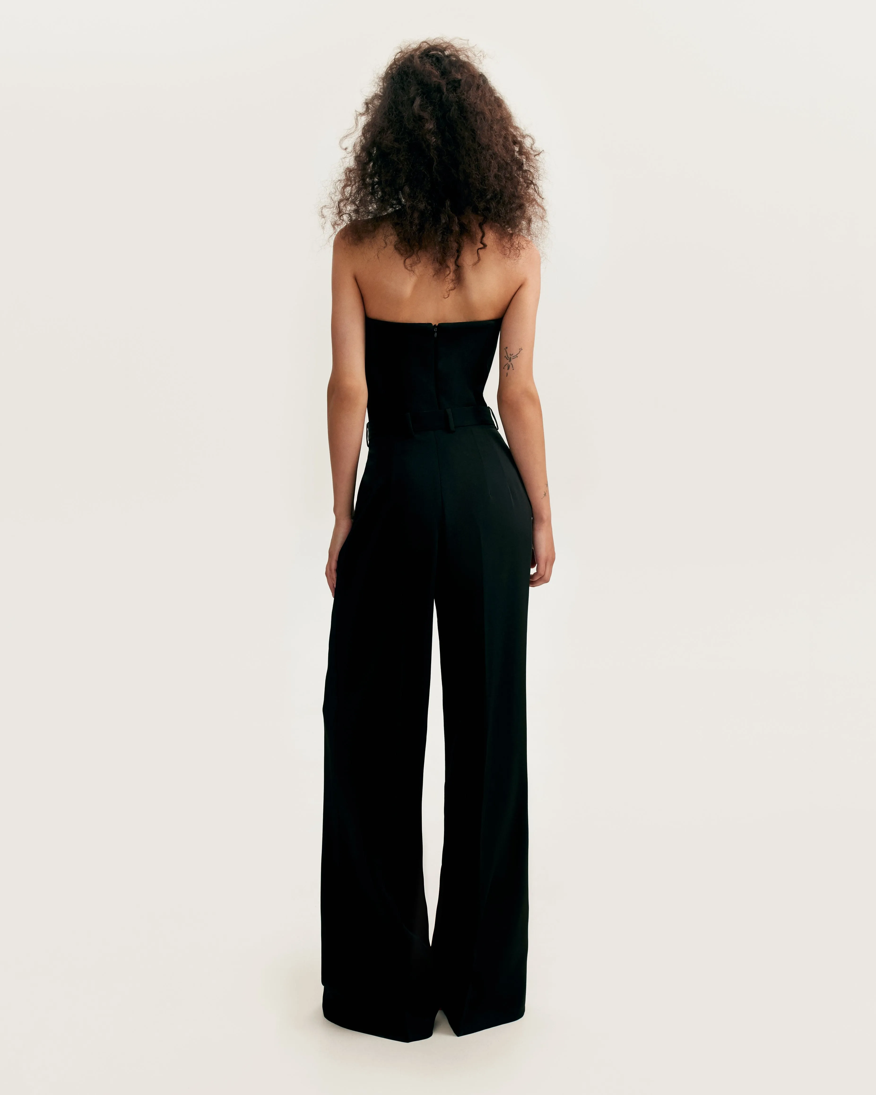 Refined black pants cut from Italian satin, Xo Xo sold by Milla product image thumbnail 4