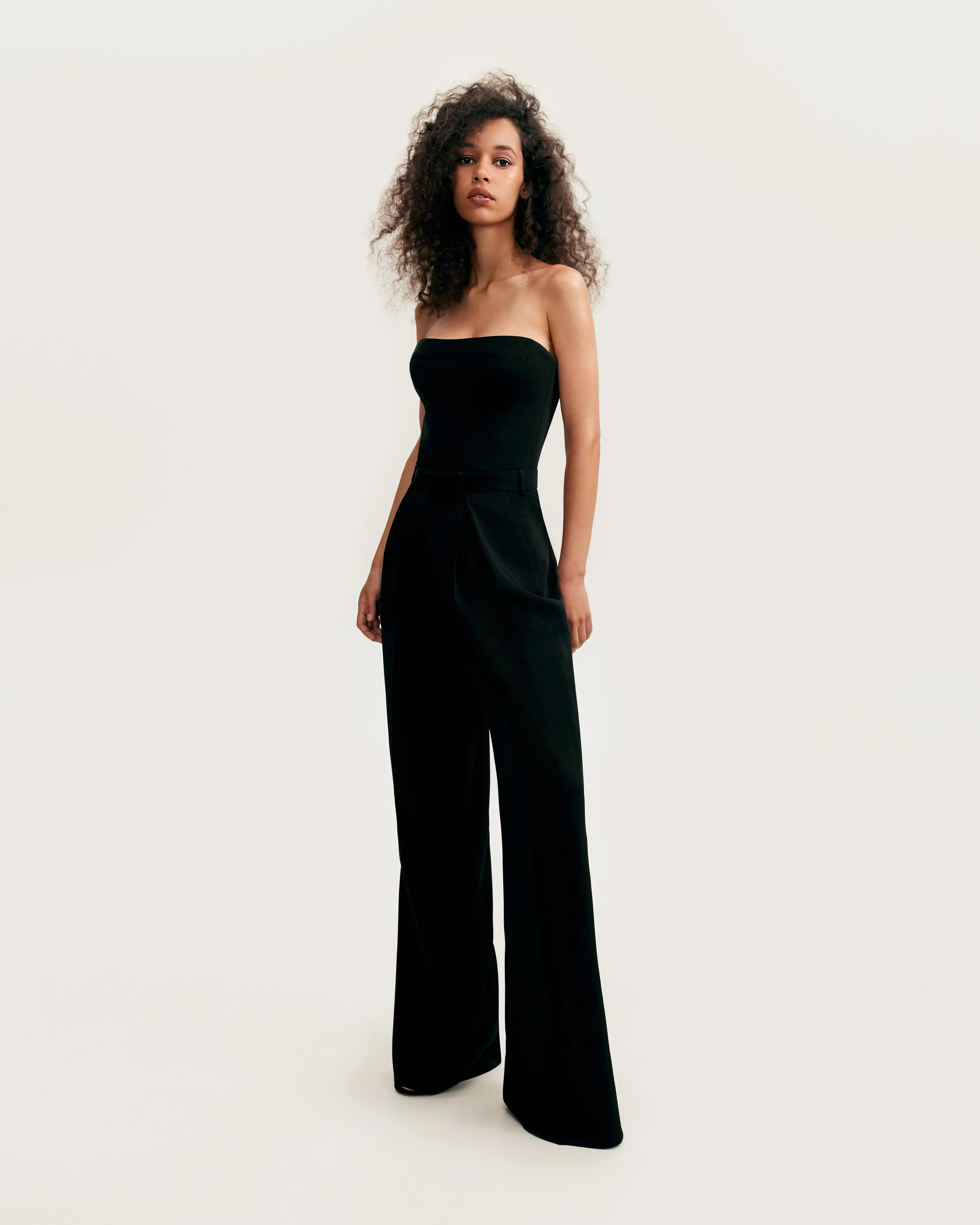 Refined black pants cut from Italian satin, Xo Xo sold by Milla product image thumbnail 2