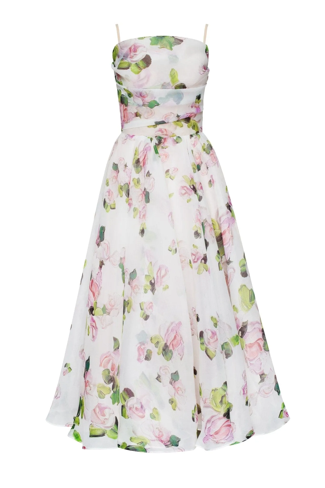 Apple Blossom Tender spaghetti strap midi dress sold by Milla