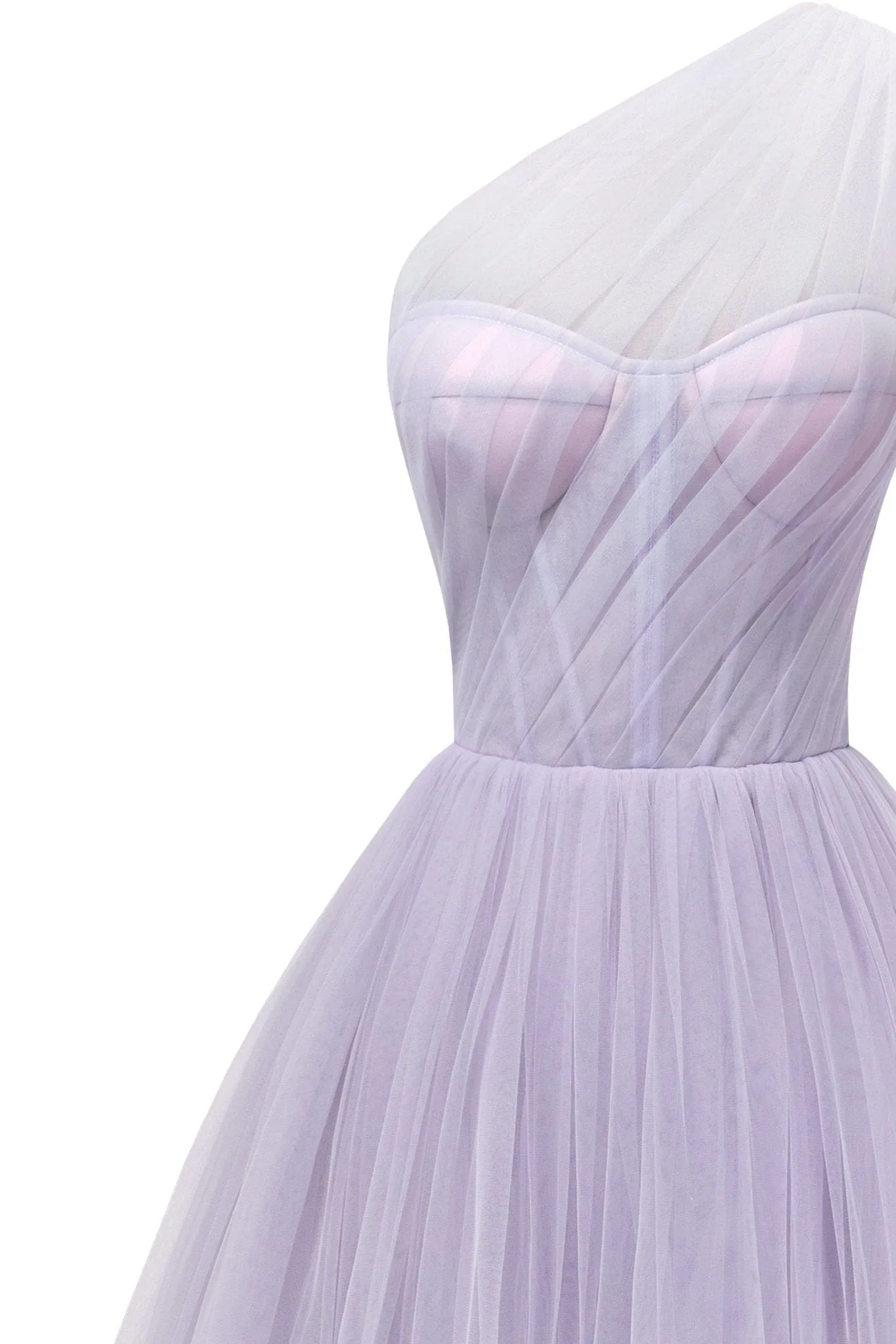 Lavender One-Shoulder Cocktail Tulle Dress sold by Milla product image thumbnail 5