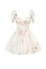 Splendor pink peony mini dress on straps, Garden of Eden sold by Milla