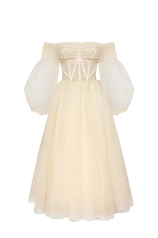 Strapless melon dress sold by Milla