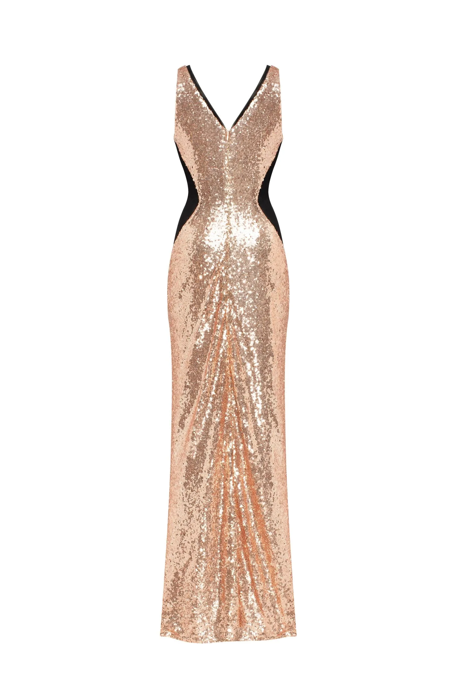 Extravaganza fully sequined gold maxi dress, Smoky Quartz sold by Milla product image thumbnail 3