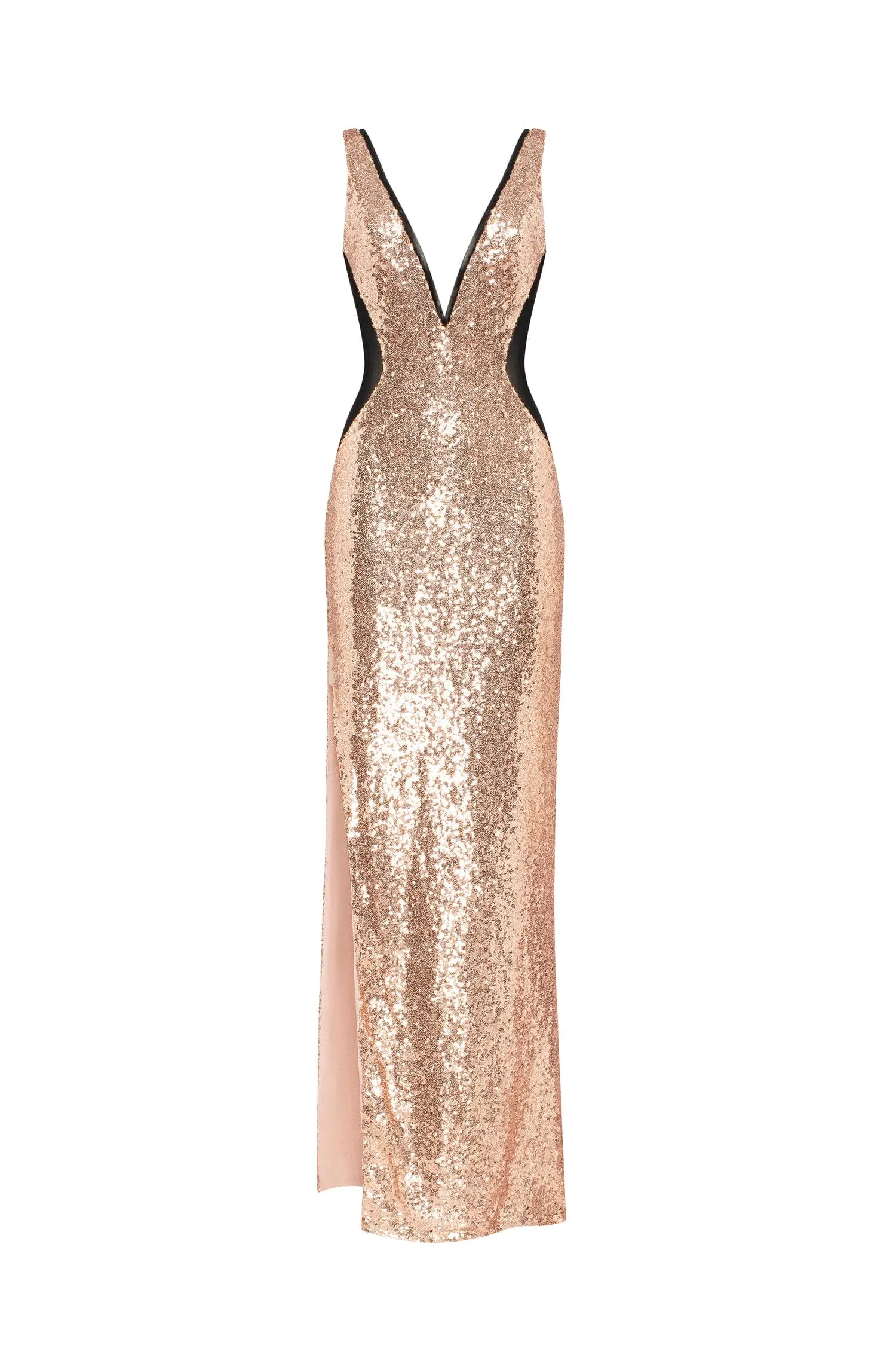 Extravaganza fully sequined gold maxi dress, Smoky Quartz sold by Milla
