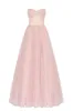 Misty Rose Tulle Maxi Dress with a Corset Bustier sold by Milla