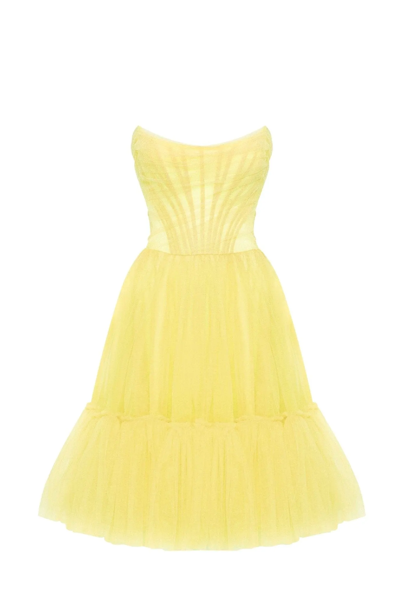 Bright Yellow tulle dress sold by Milla product image thumbnail 5