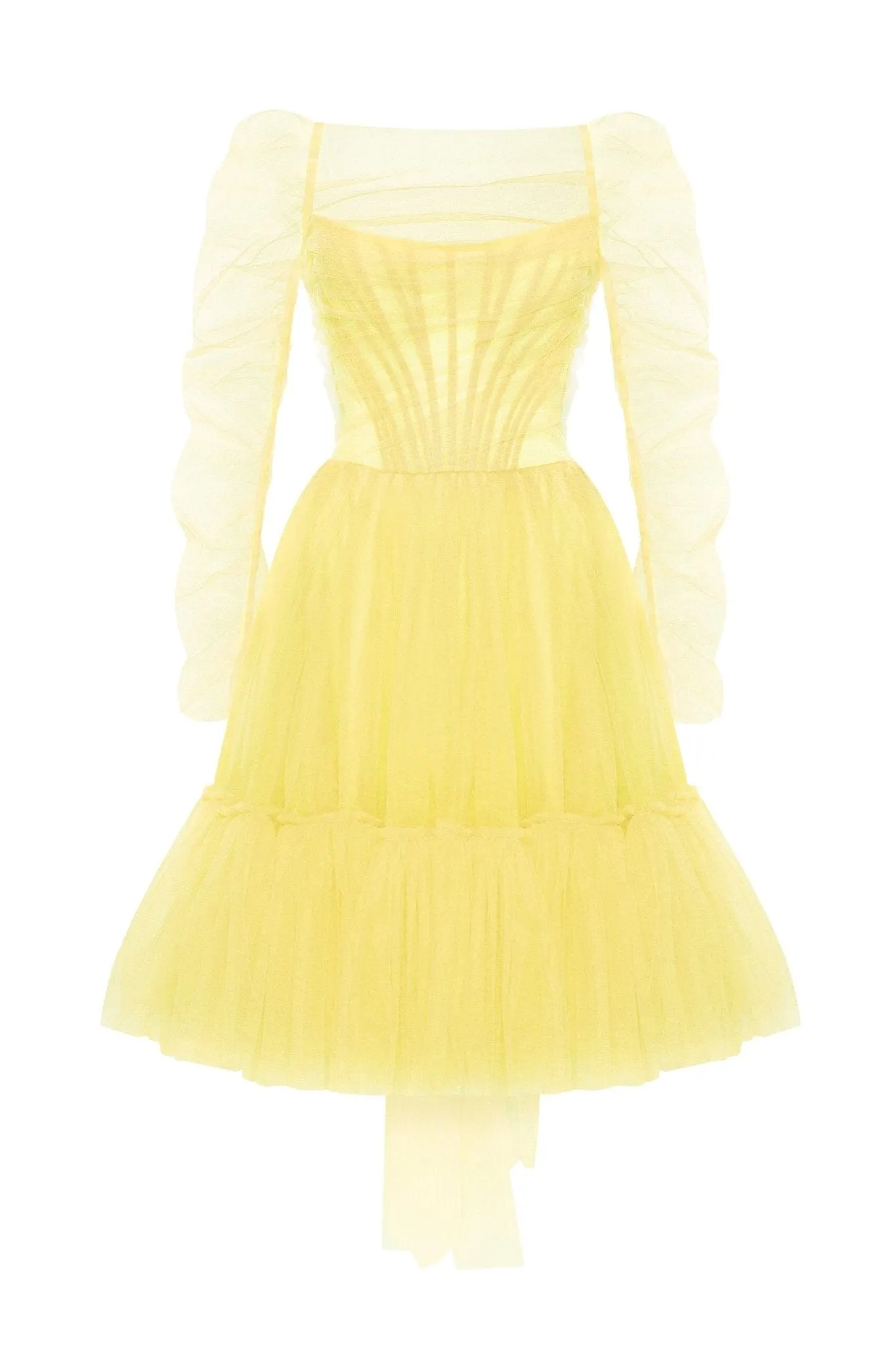 Bright Yellow tulle dress sold by Milla