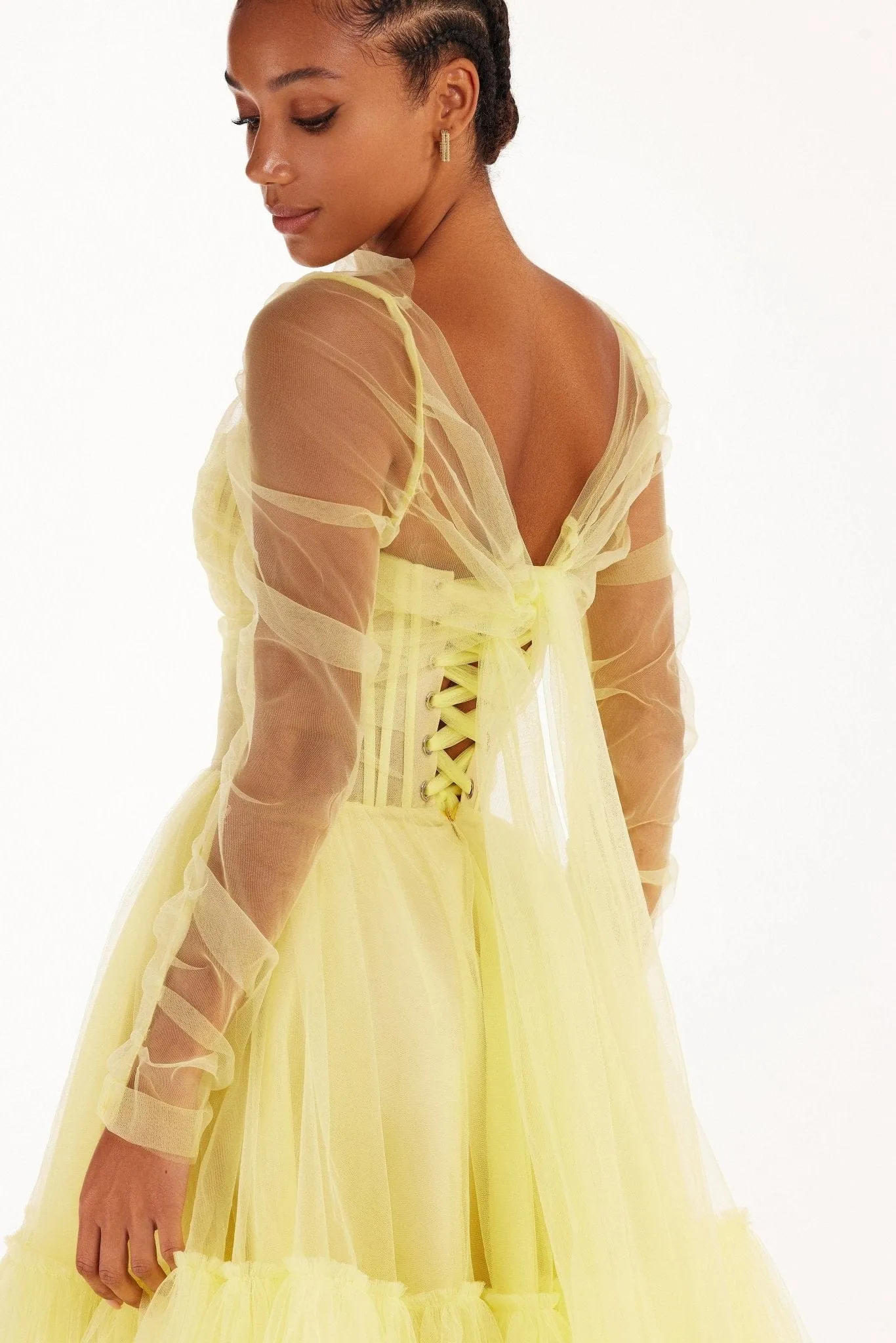 Bright Yellow tulle dress sold by Milla product image thumbnail 4