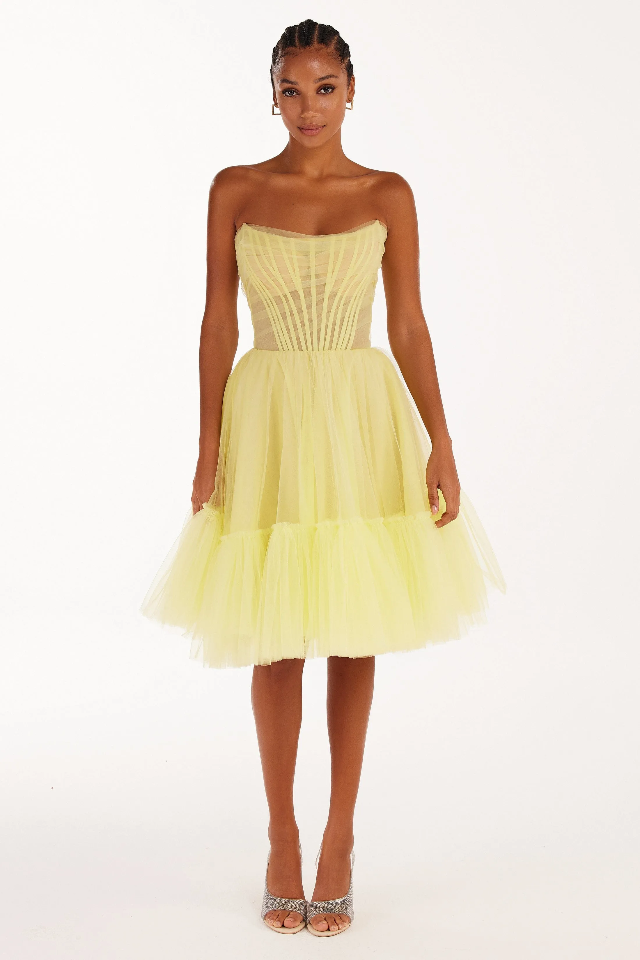 Bright Yellow tulle dress sold by Milla product image thumbnail 2