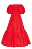 Carmen puffy dress with voluminous off-the-shoulder sleeves sold by Milla