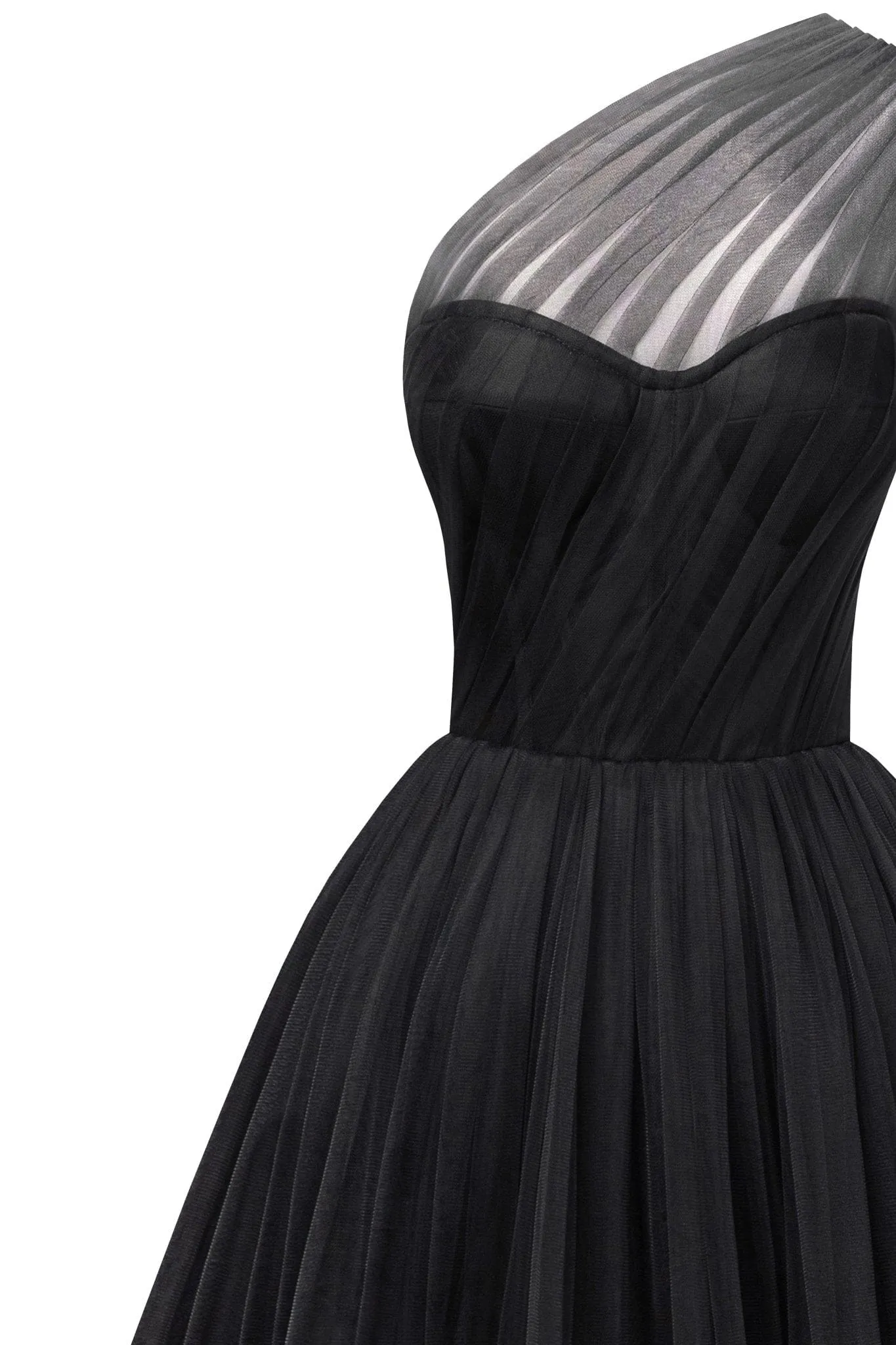 Black One-Shoulder Cocktail Tulle Dress sold by Milla product image thumbnail 5