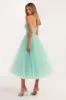 Mint green tender midi tulle dress sold by Milla