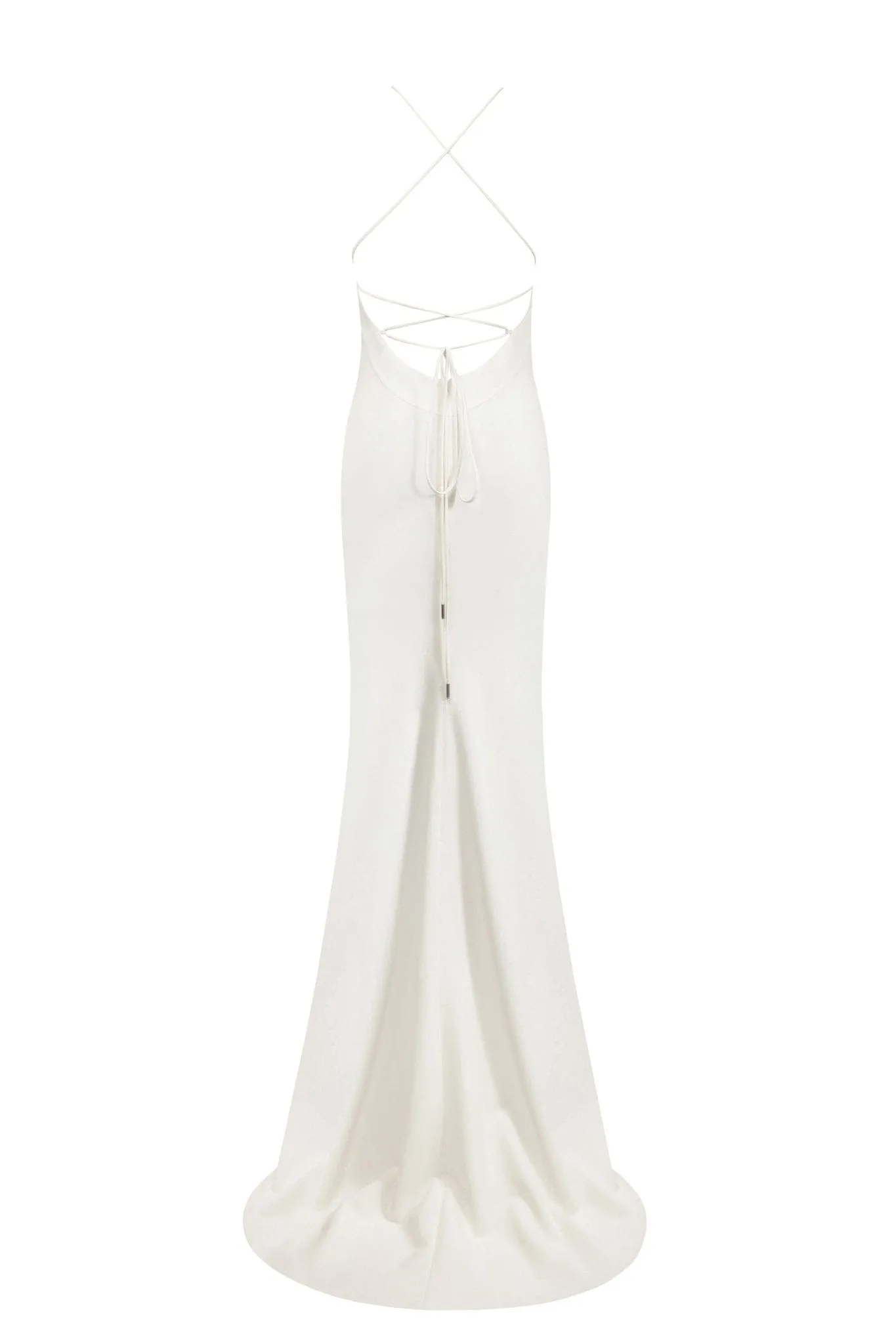 Lustrous white halterneck maxi dress sold by Milla product image thumbnail 3