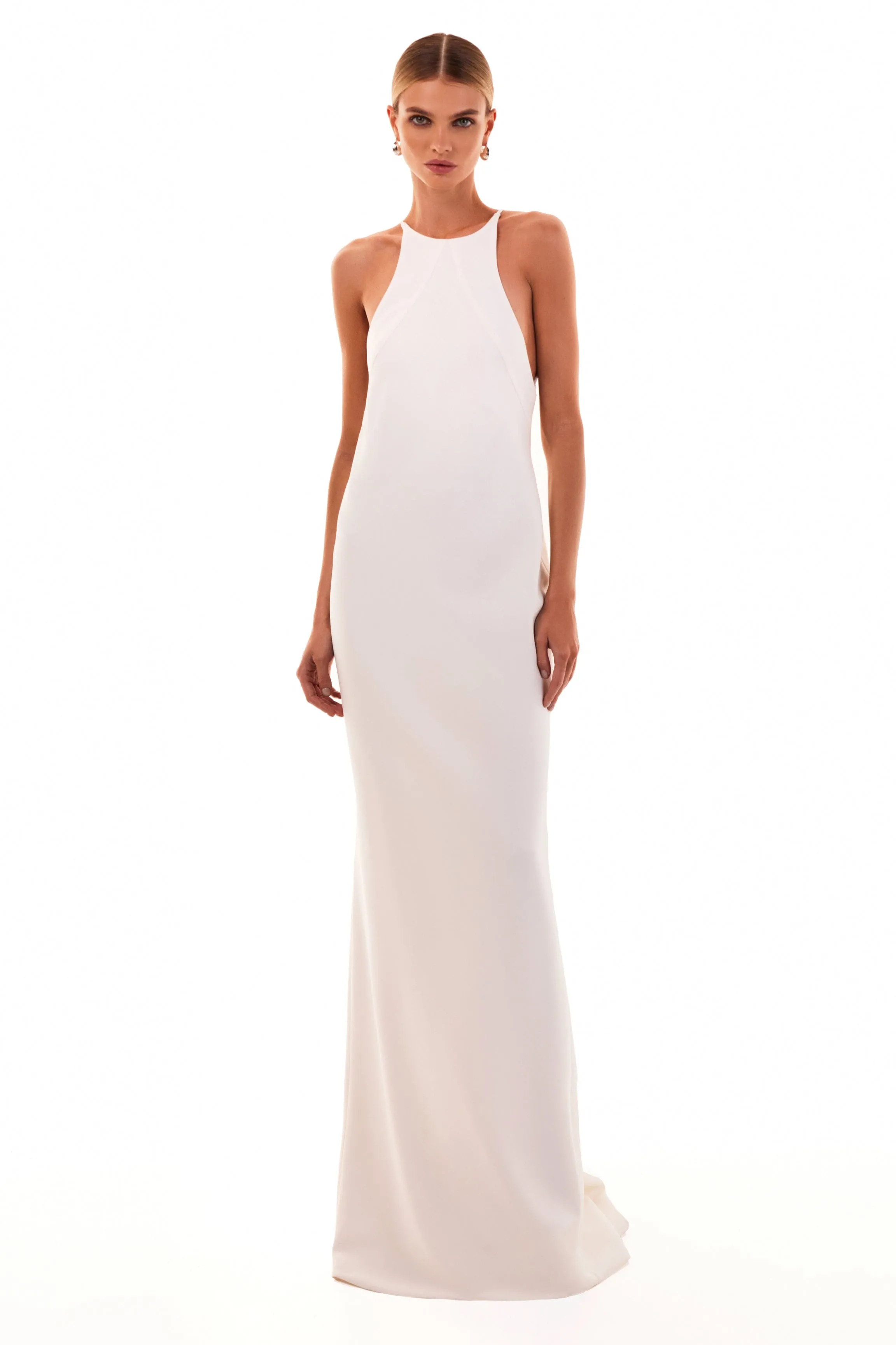 Lustrous white halterneck maxi dress sold by Milla product image thumbnail 2