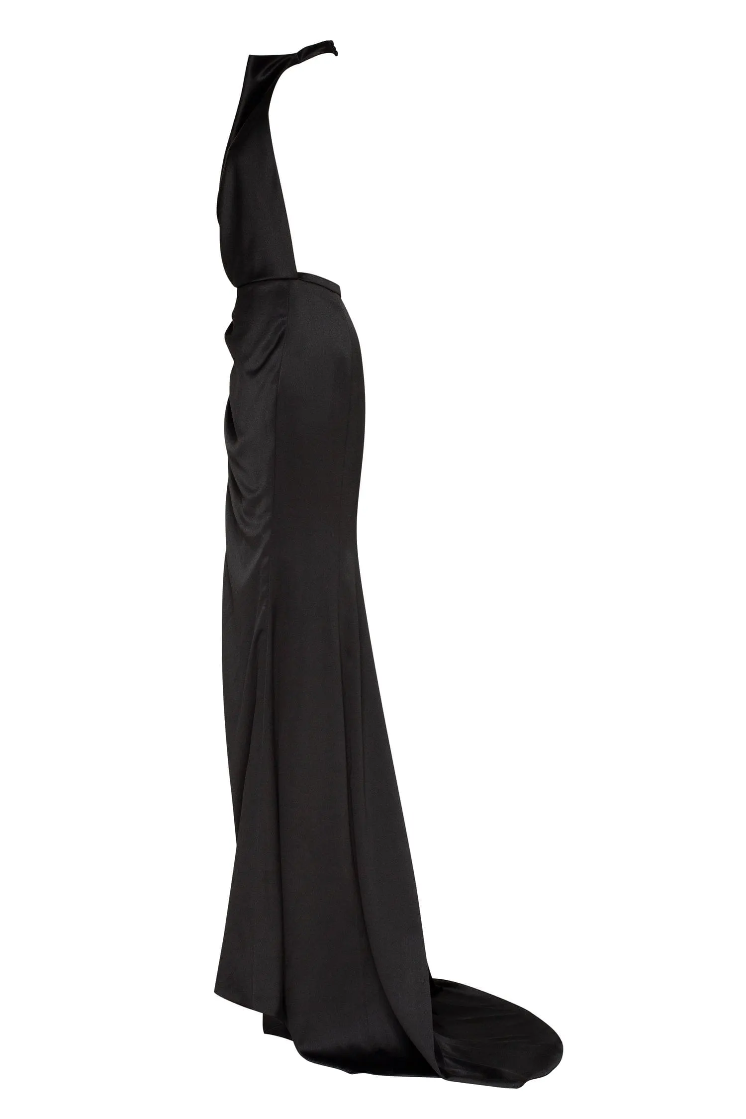 Black Mock neck sleeveless high slit dress sold by Milla product image thumbnail 5