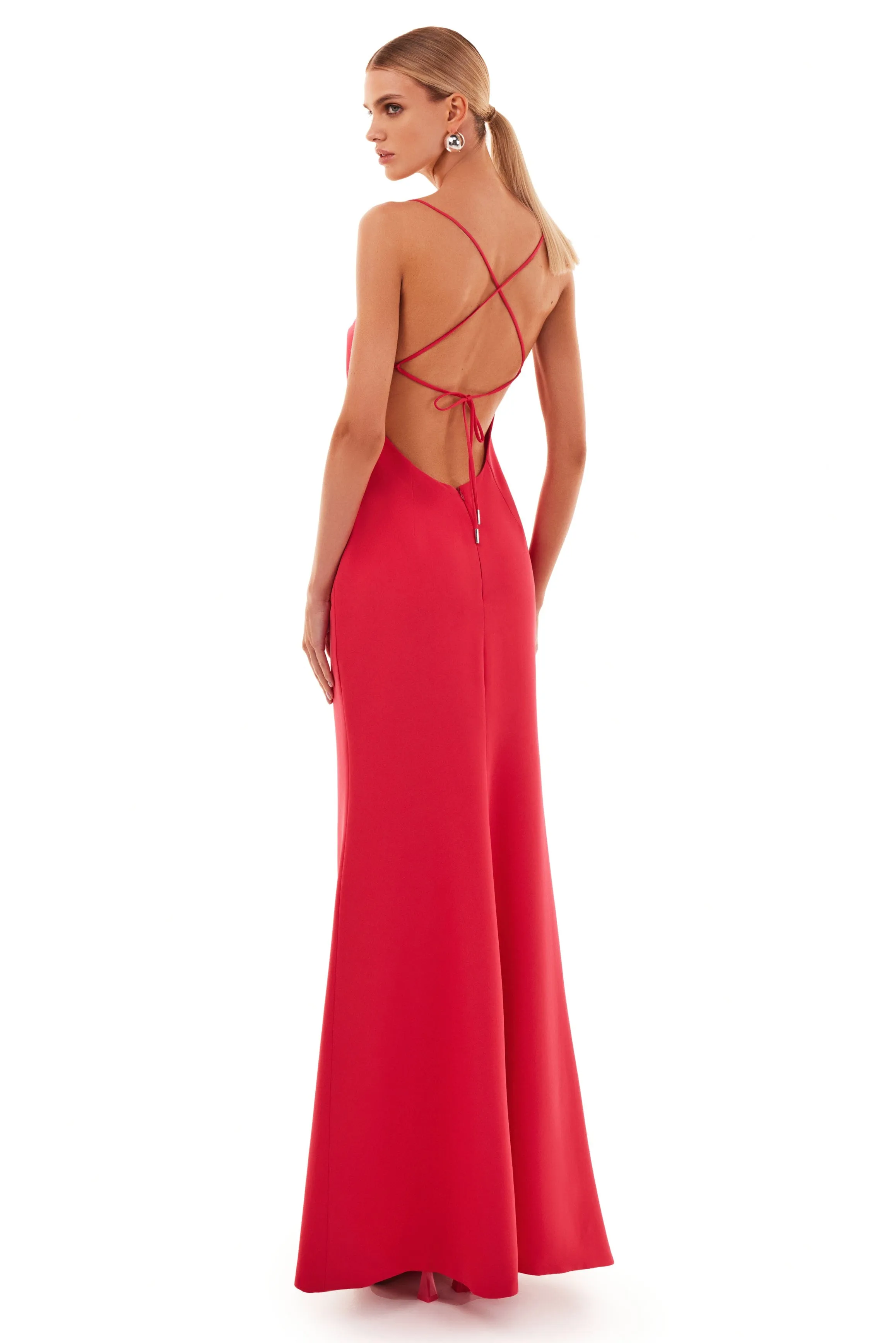 Twisted cutout fuchsia bodice maxi dress sold by Milla product image thumbnail 4