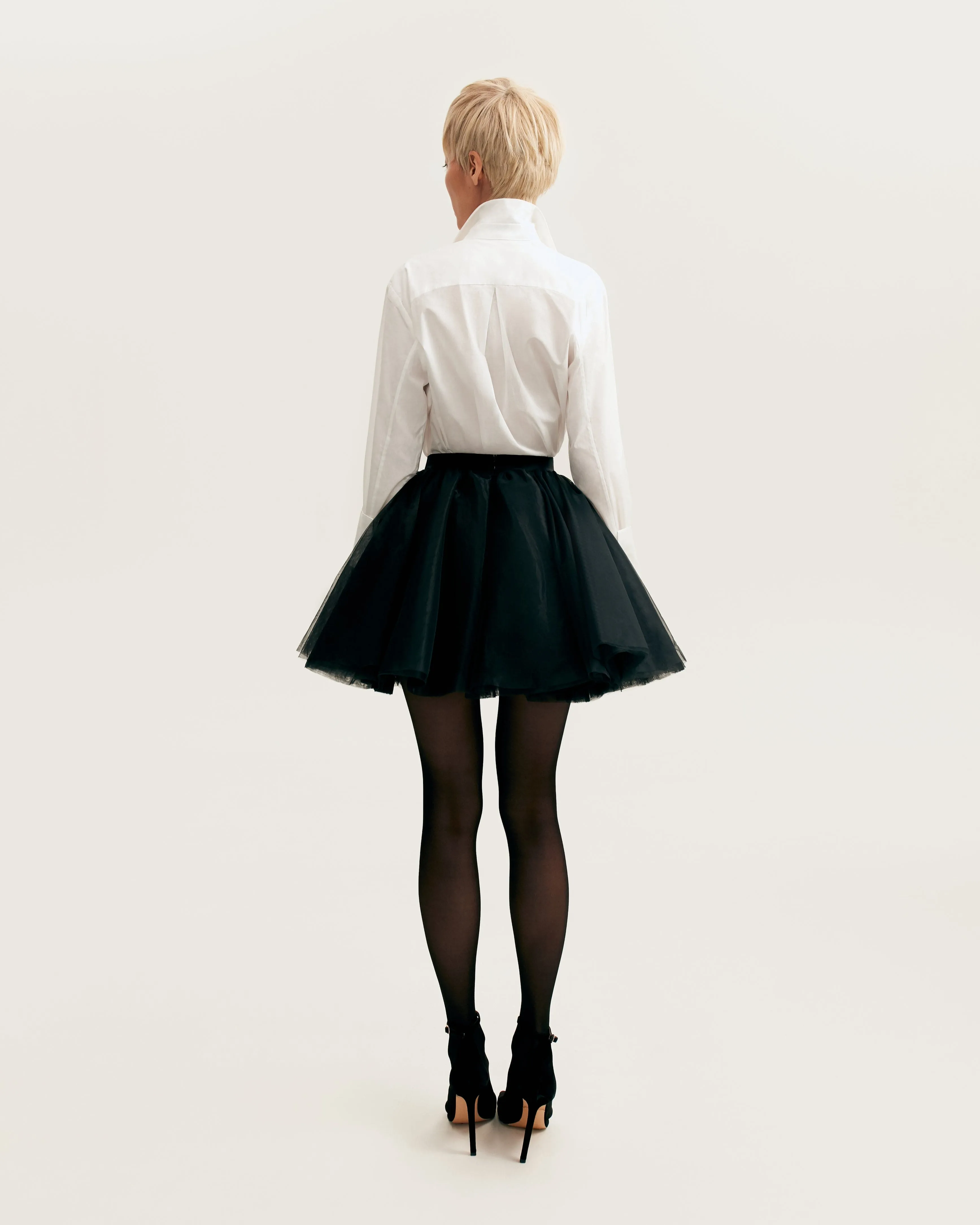 Gathered organza mini skirt in black, Xo Xo sold by Milla product image thumbnail 4