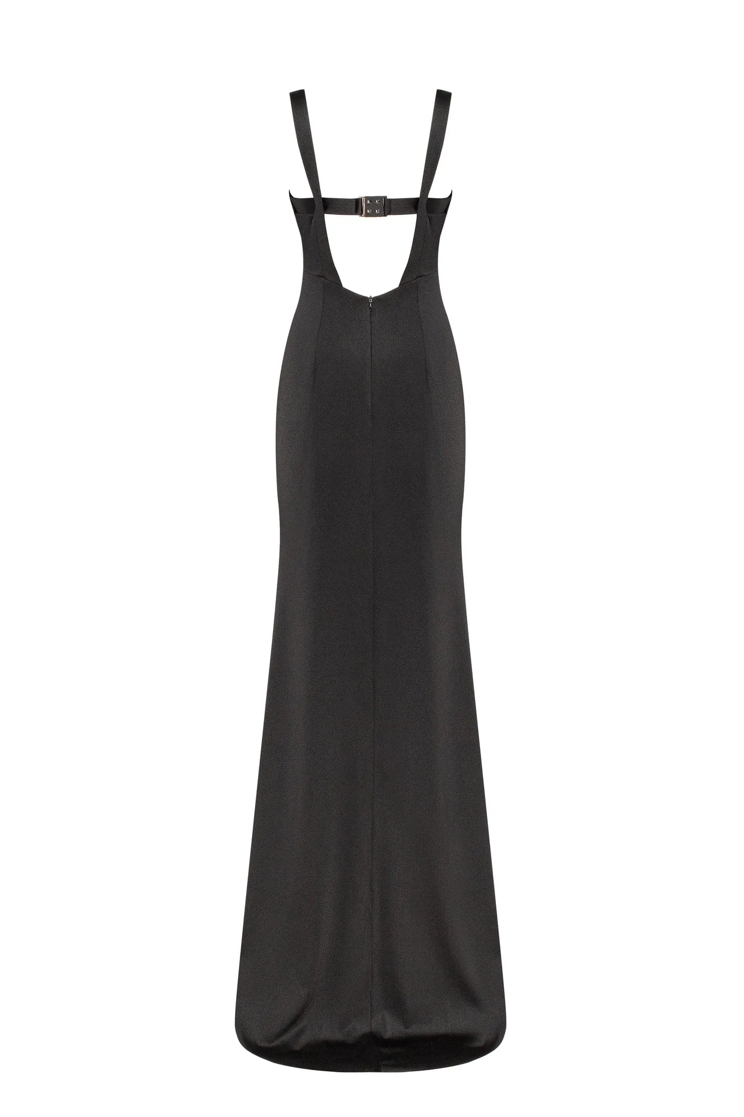 Show-stealer black maxi dress with a V-neckline, Smoky Quartz sold by Milla product image thumbnail 3