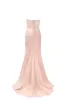 Entrance-worthy semi-transparent rose gold maxi sequined dress sold by Milla