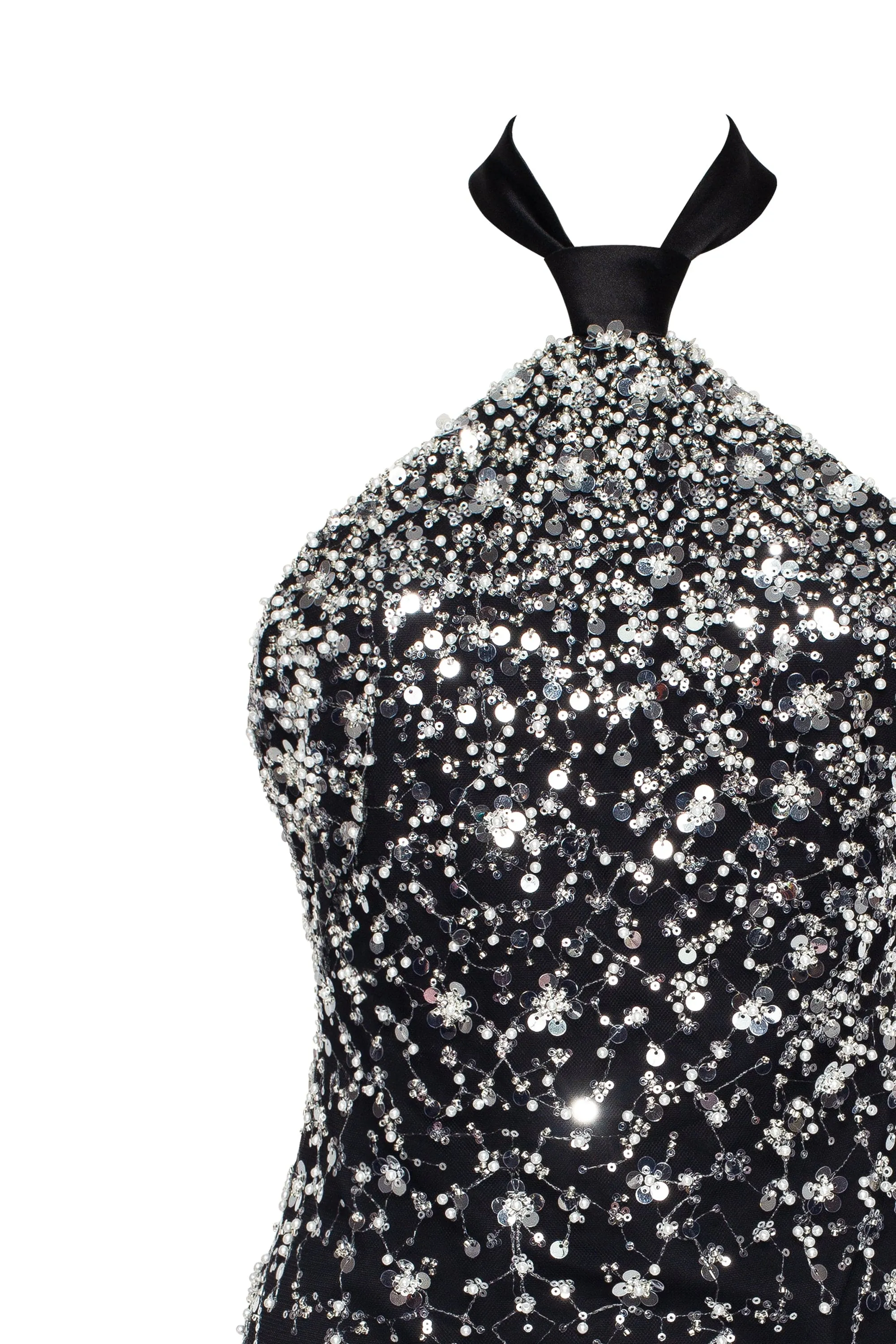 Striking halterneck crystal-embellished mini dress, Xo Xo sold by Milla product image thumbnail 5