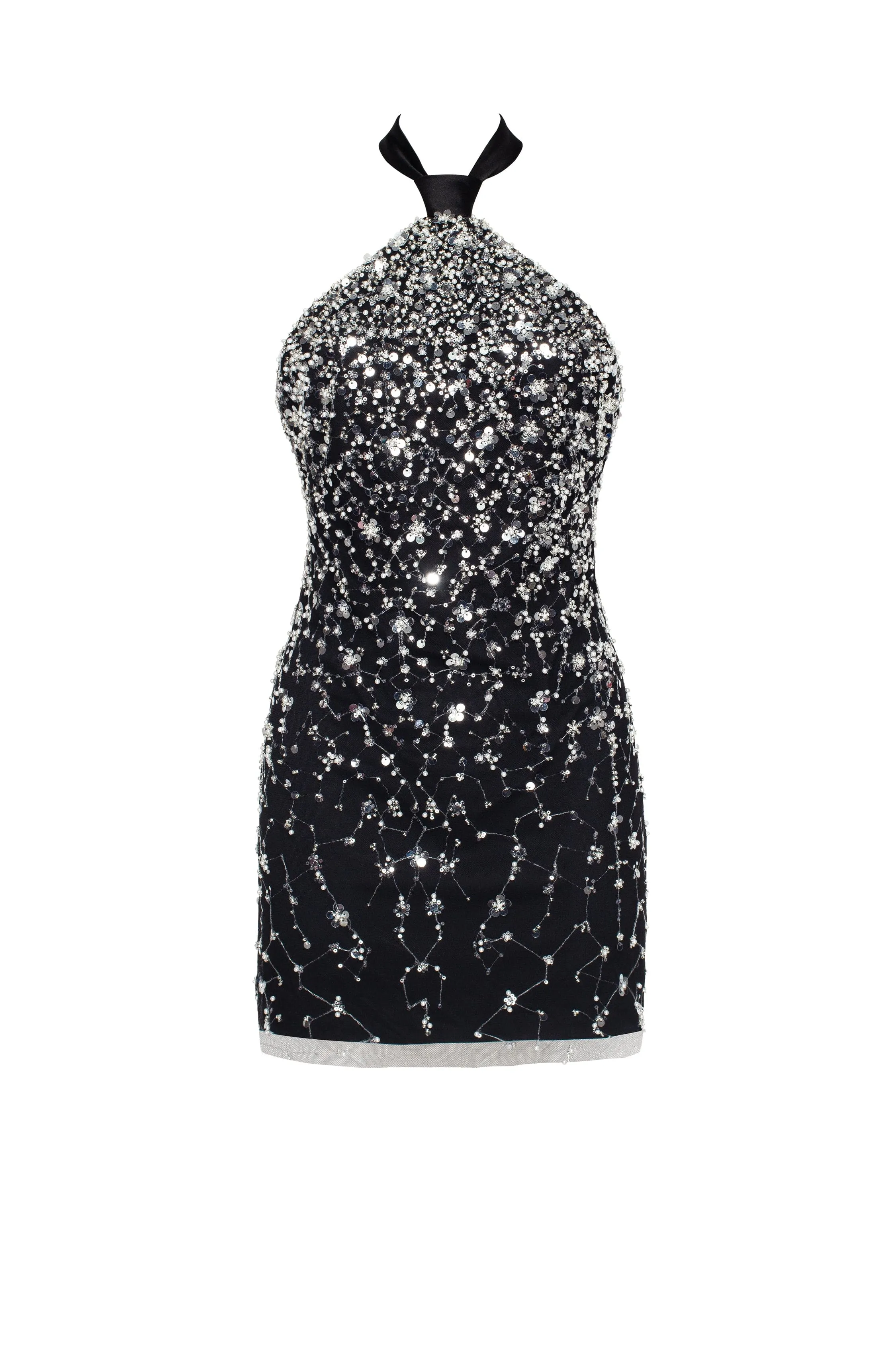 Striking halterneck crystal-embellished mini dress, Xo Xo sold by Milla