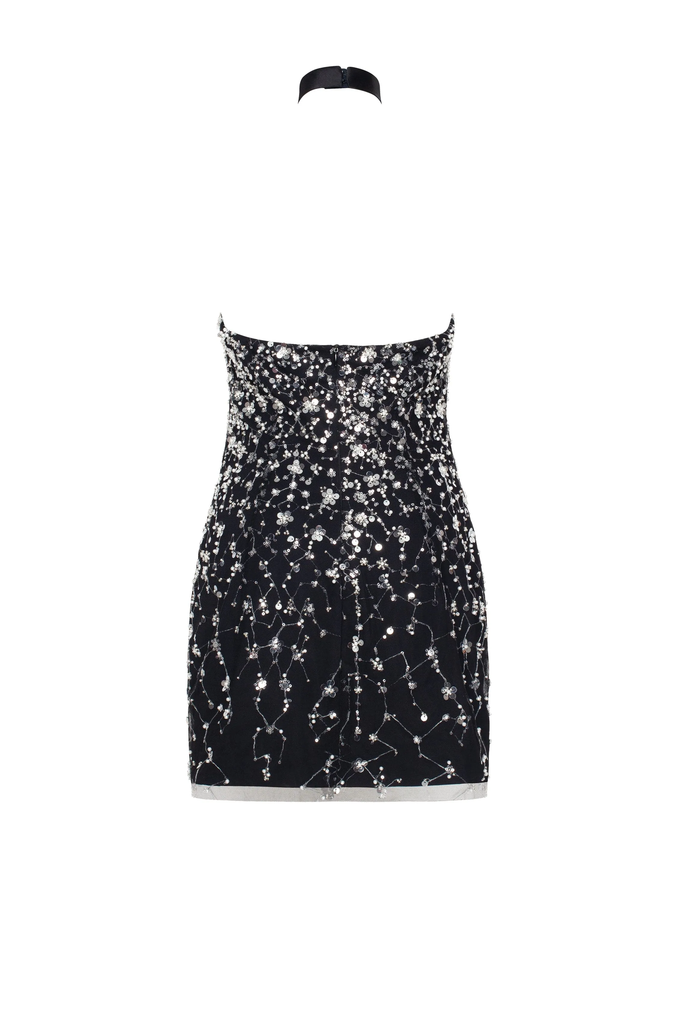 Striking halterneck crystal-embellished mini dress, Xo Xo sold by Milla product image thumbnail 3
