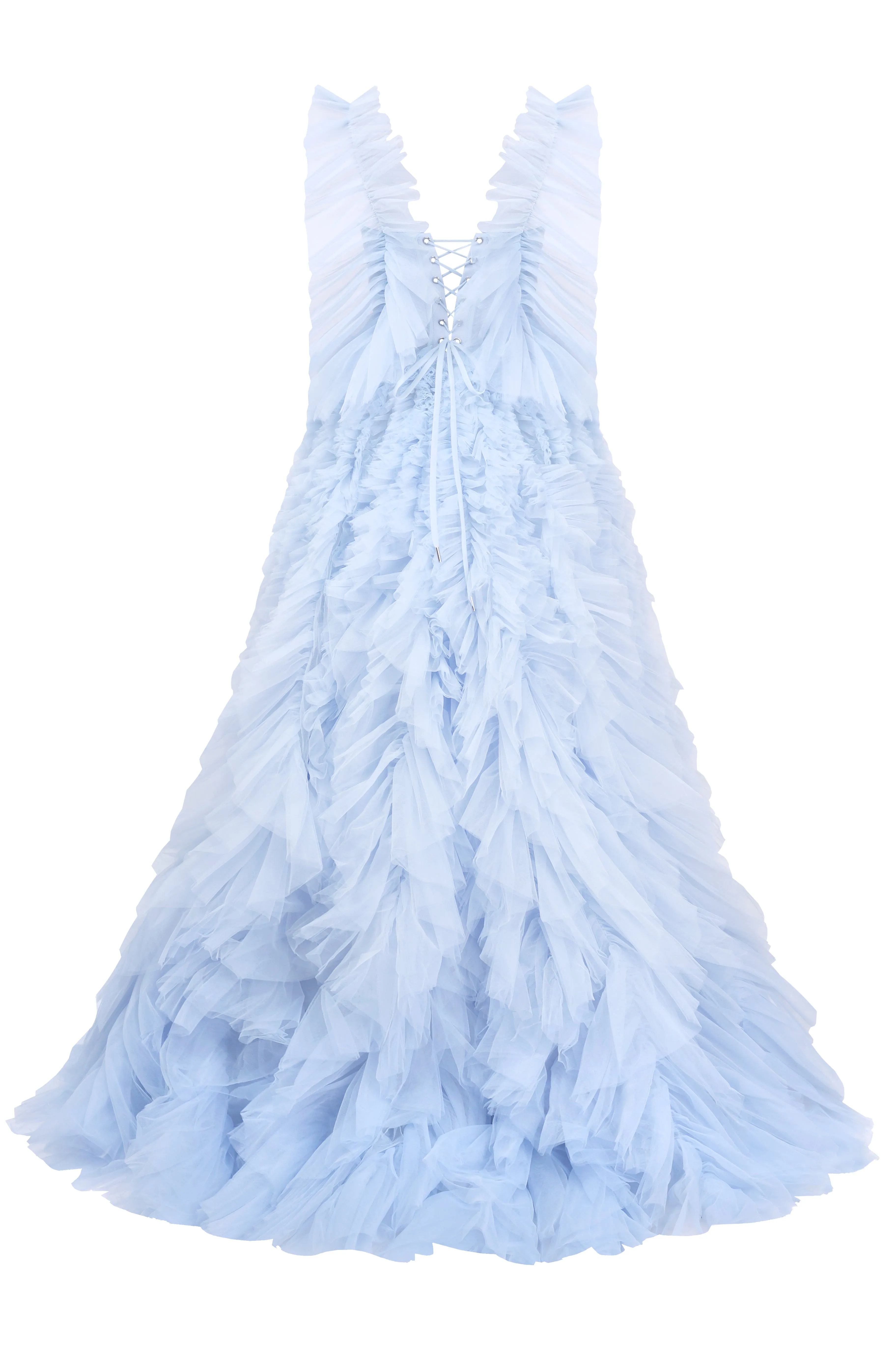 Light Blue All Ruffled Up Evening Fluffy Dress sold by Milla product image thumbnail 3