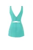 Glossy ultra mini dress in mint green with cutouts sold by Milla