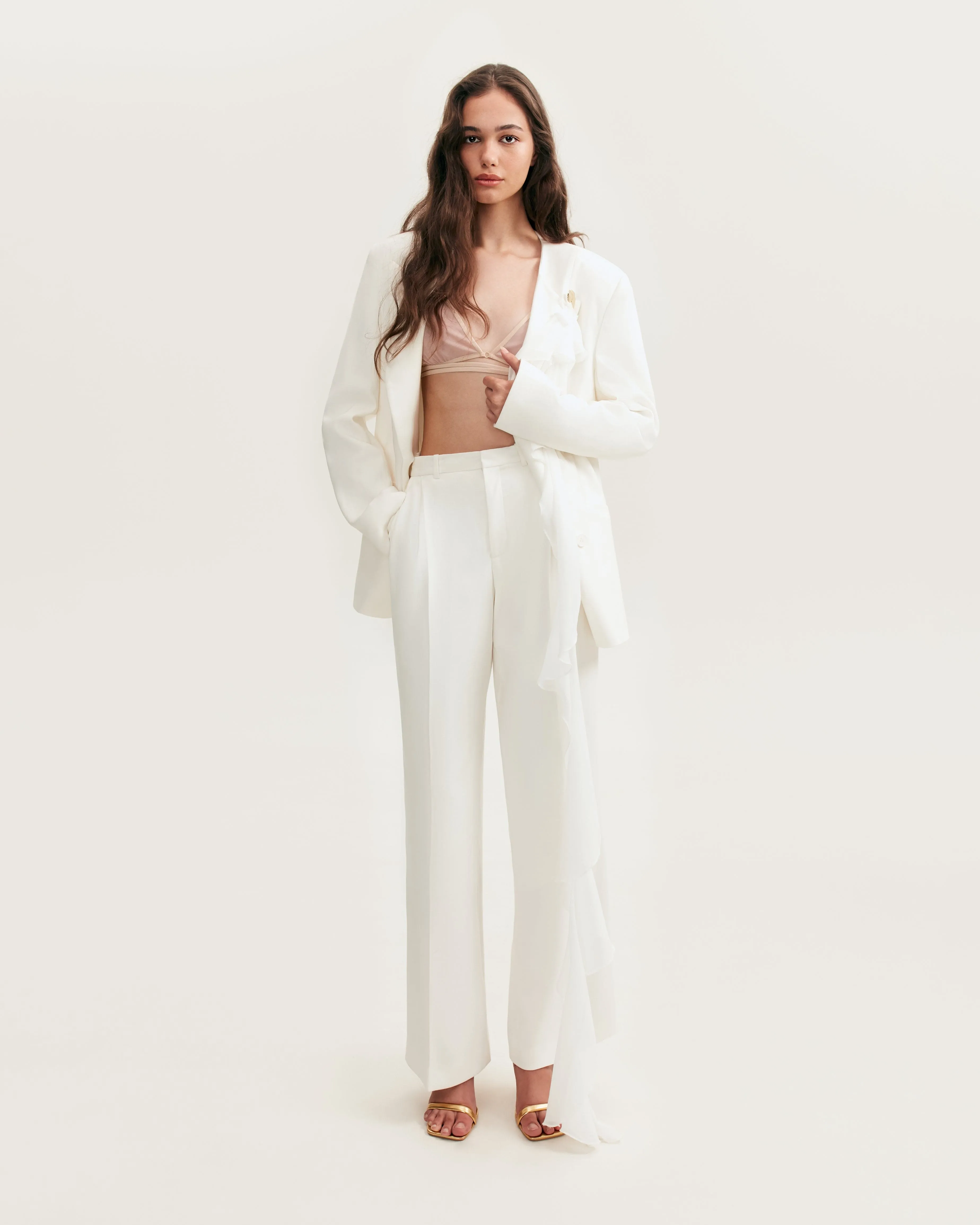 High-rise white suit pants, Xo Xo sold by Milla product image thumbnail 2