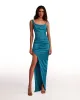 Aquamarine slip style maxi dress sold by Milla