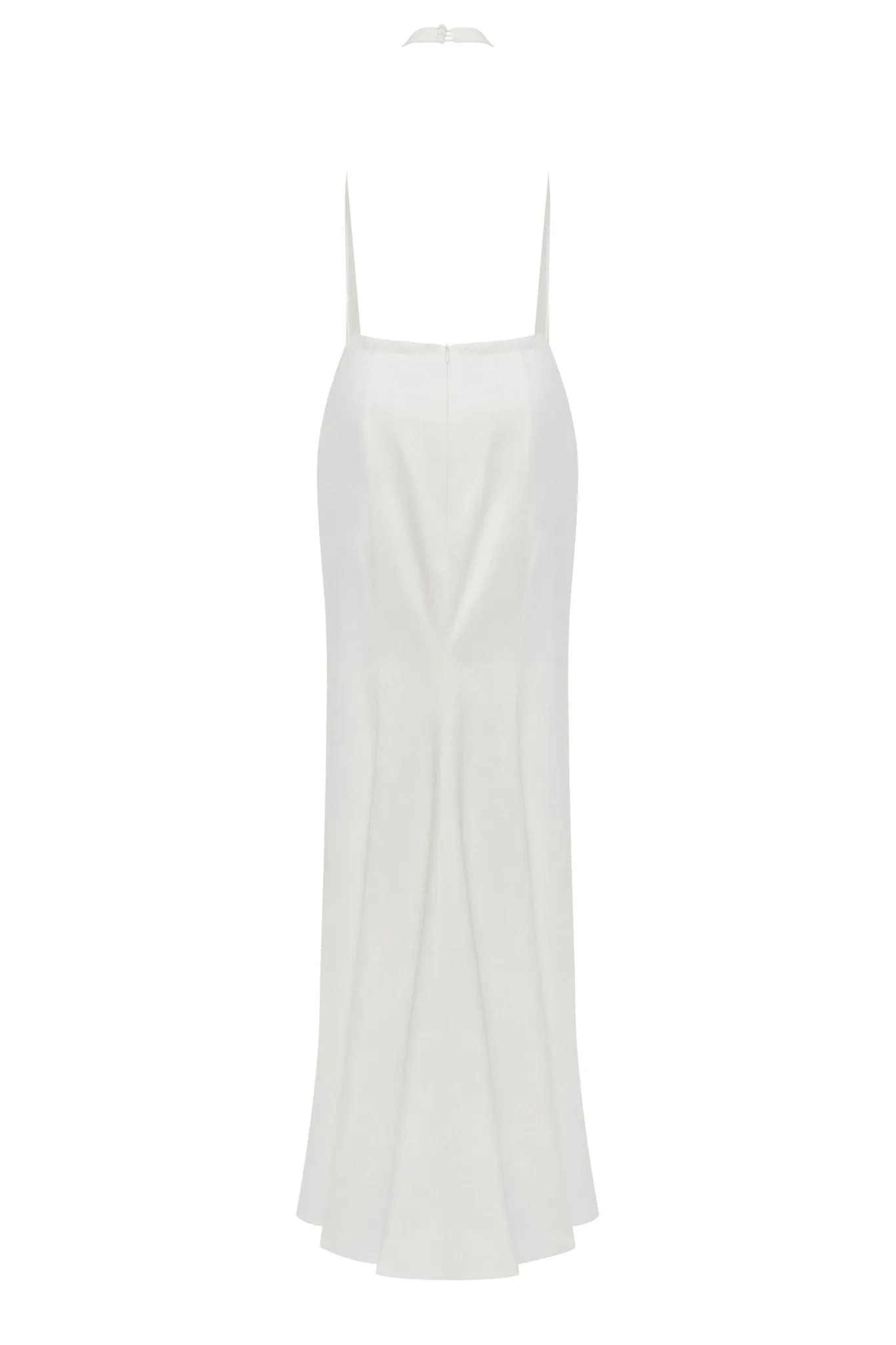 White Mock neck sleeveless low slit dress sold by Milla product image thumbnail 3