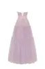 Lavender tulle maxi dress with ruffled skirt, Garden of Eden sold by Milla