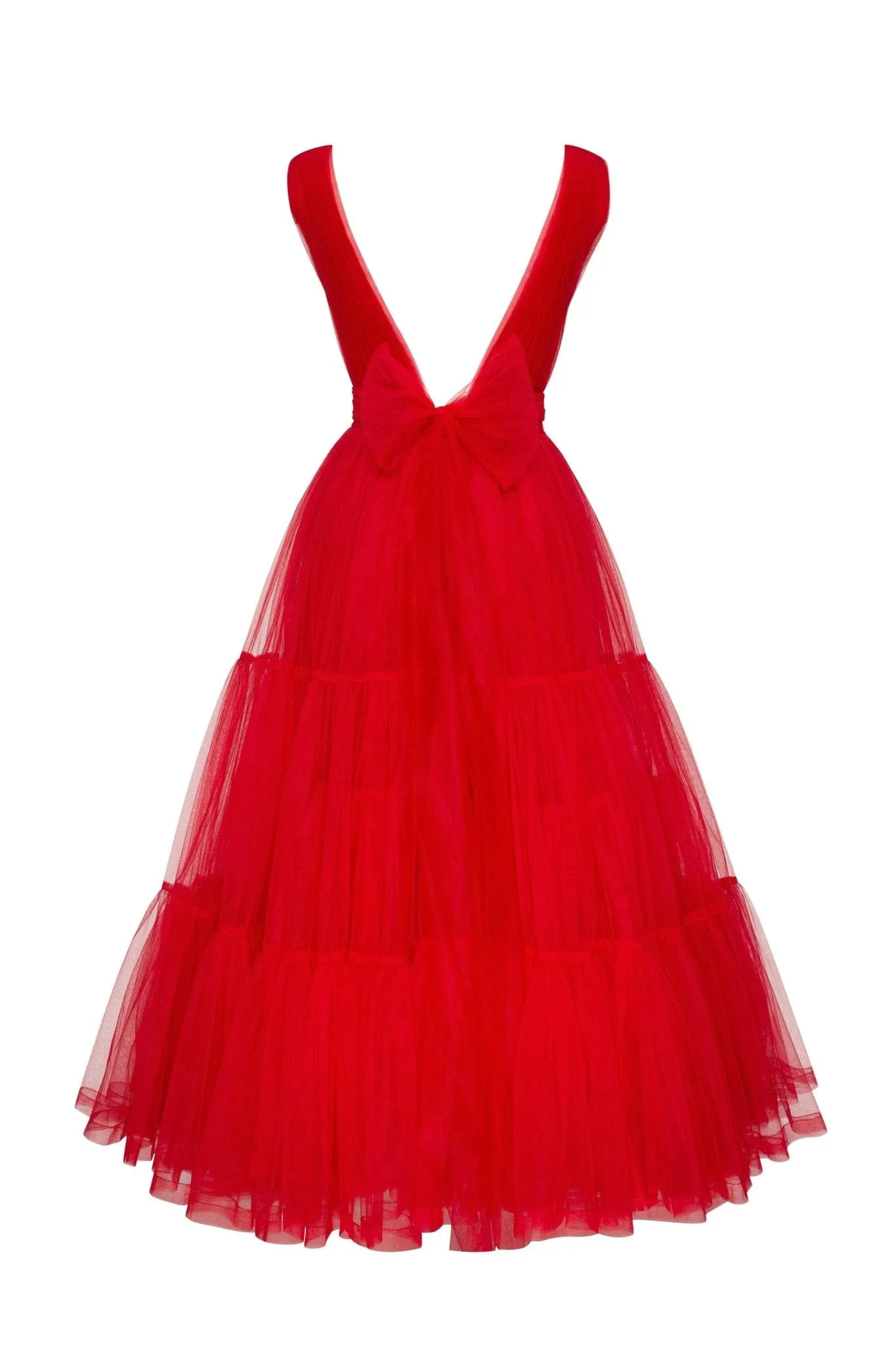 Red Tender midi plunging neckline cut out dress sold by Milla product image thumbnail 3