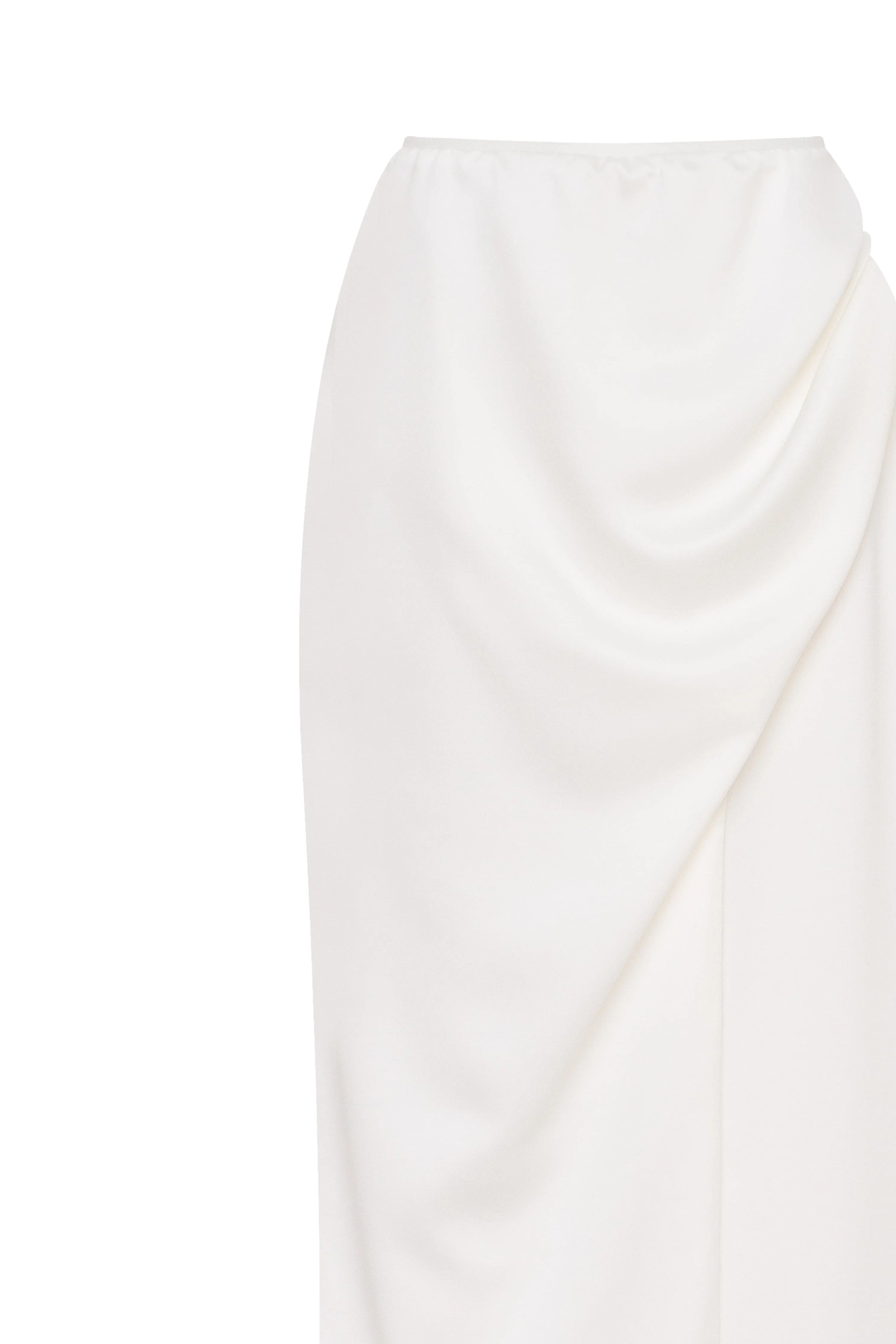 Refined fitted white maxi skirt with a slit sold by Milla product image thumbnail 5