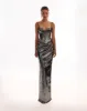 Sensational spaghetti straps sequined gray corset sold by Milla