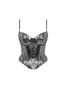 Sensational spaghetti straps sequined gray corset sold by Milla