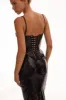 Sensational spaghetti straps sequined black corset sold by Milla