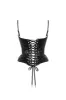 Sensational spaghetti straps sequined black corset sold by Milla