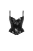 Sensational spaghetti straps sequined black corset sold by Milla