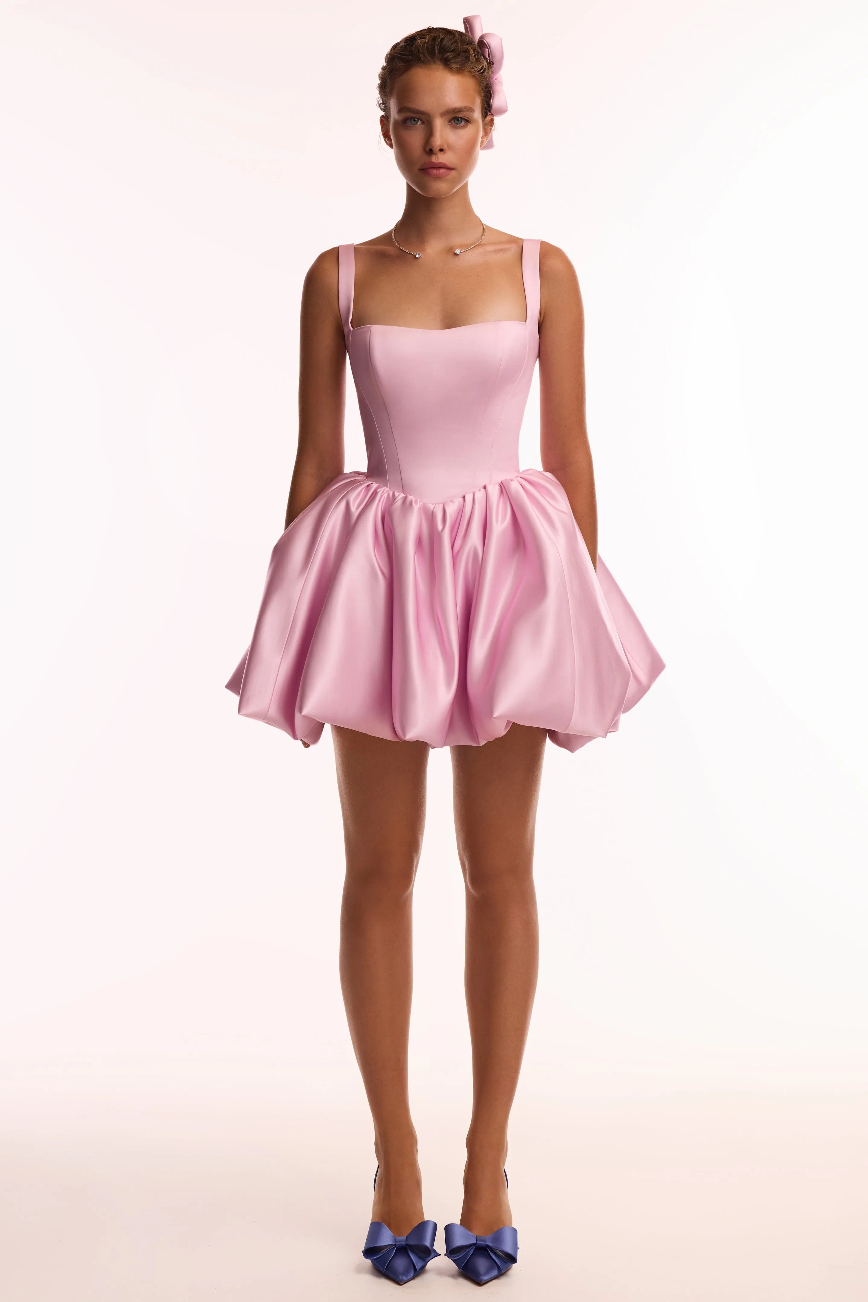 Adorable pink mini dress with puffy skirt, Glow-Up sold by Milla product image thumbnail 2
