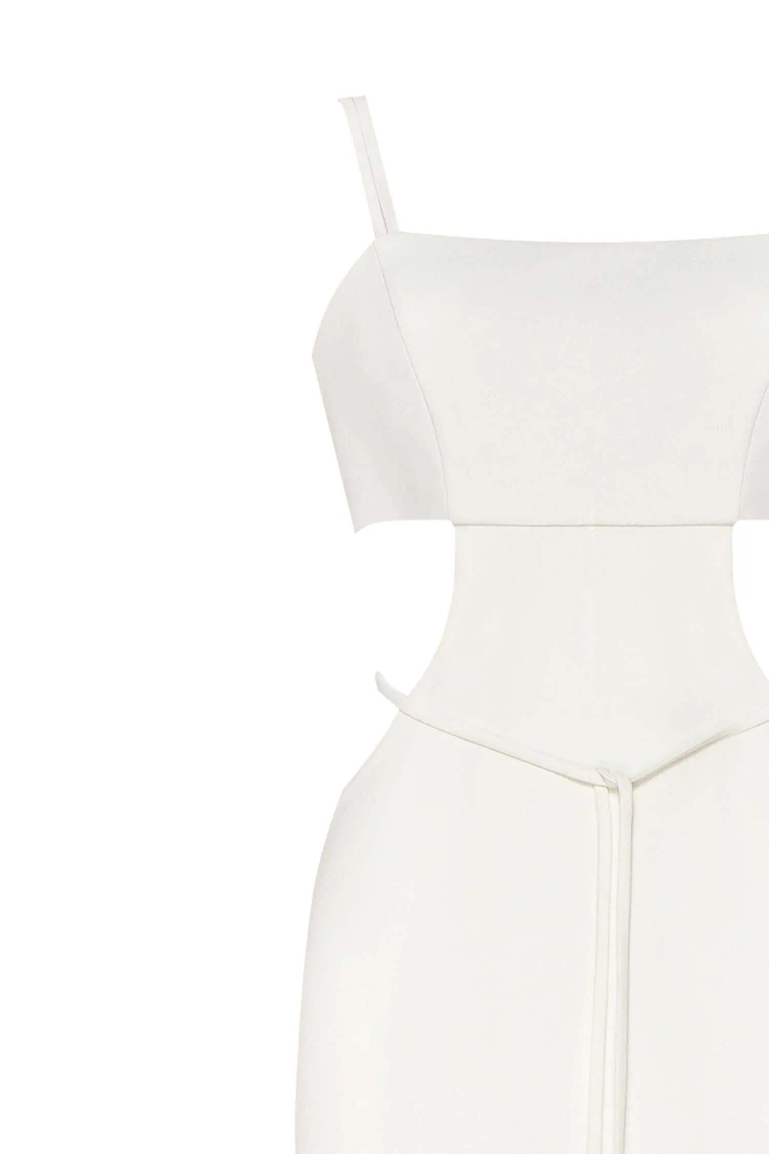 White Casual side cut out maxi dress sold by Milla product image thumbnail 5