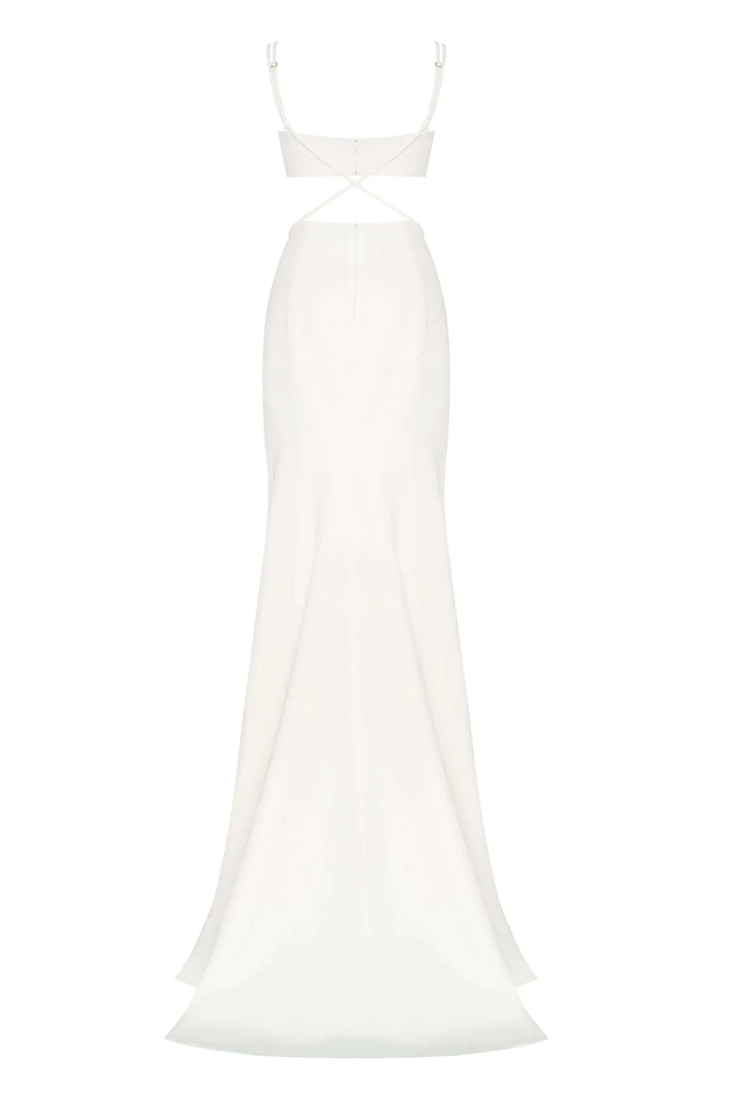 White Casual side cut out maxi dress sold by Milla product image thumbnail 3