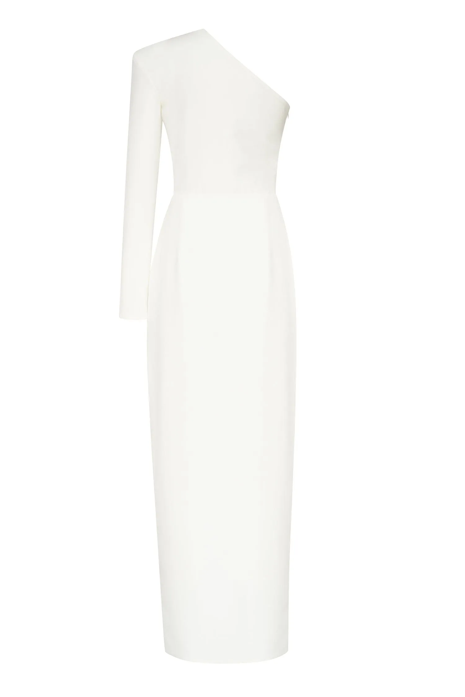 White Long-sleeved dress with sharp shoulder cut sold by Milla product image thumbnail 3