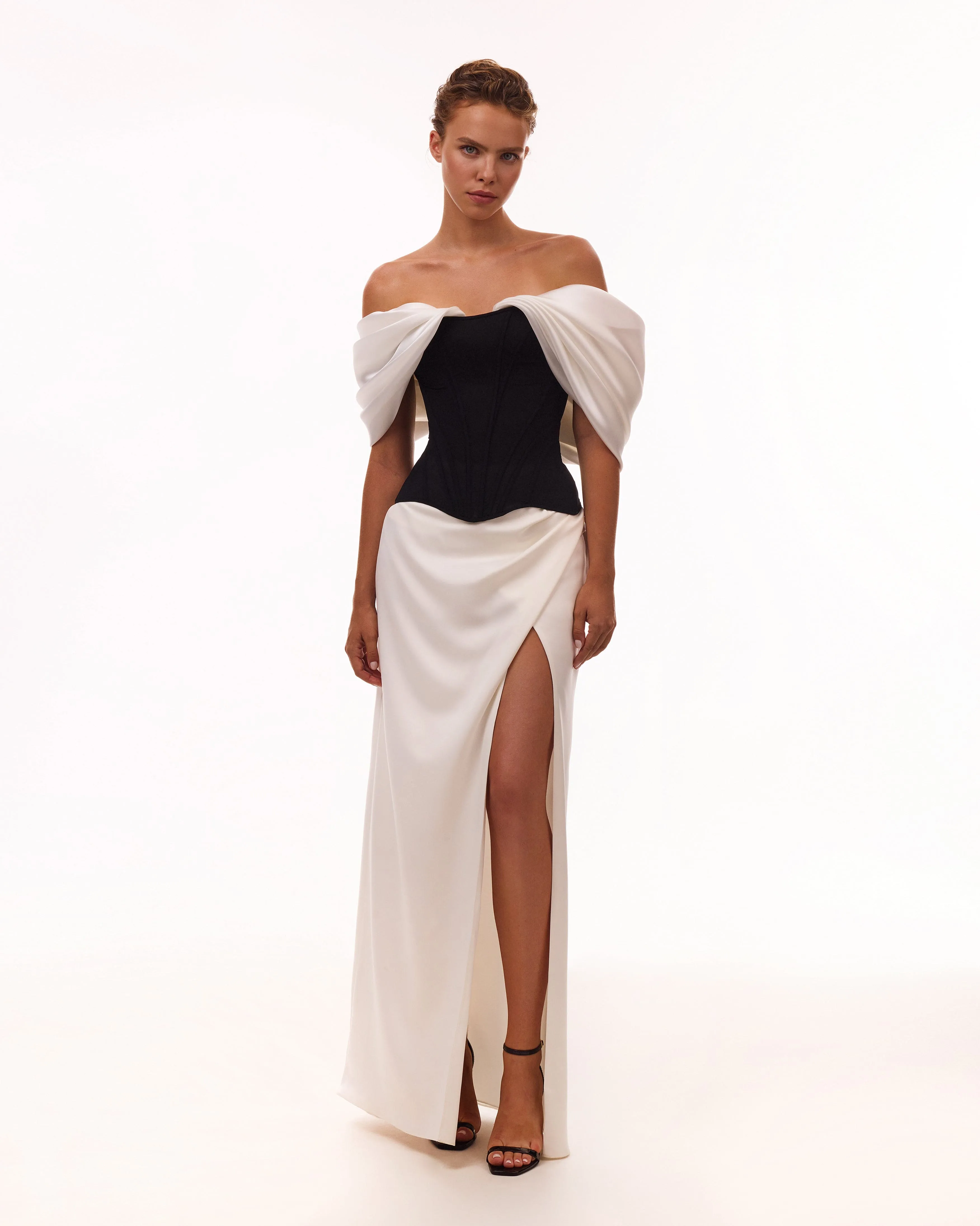 Refined fitted white maxi skirt with a slit, Midnight Walk sold by Milla product image thumbnail 2