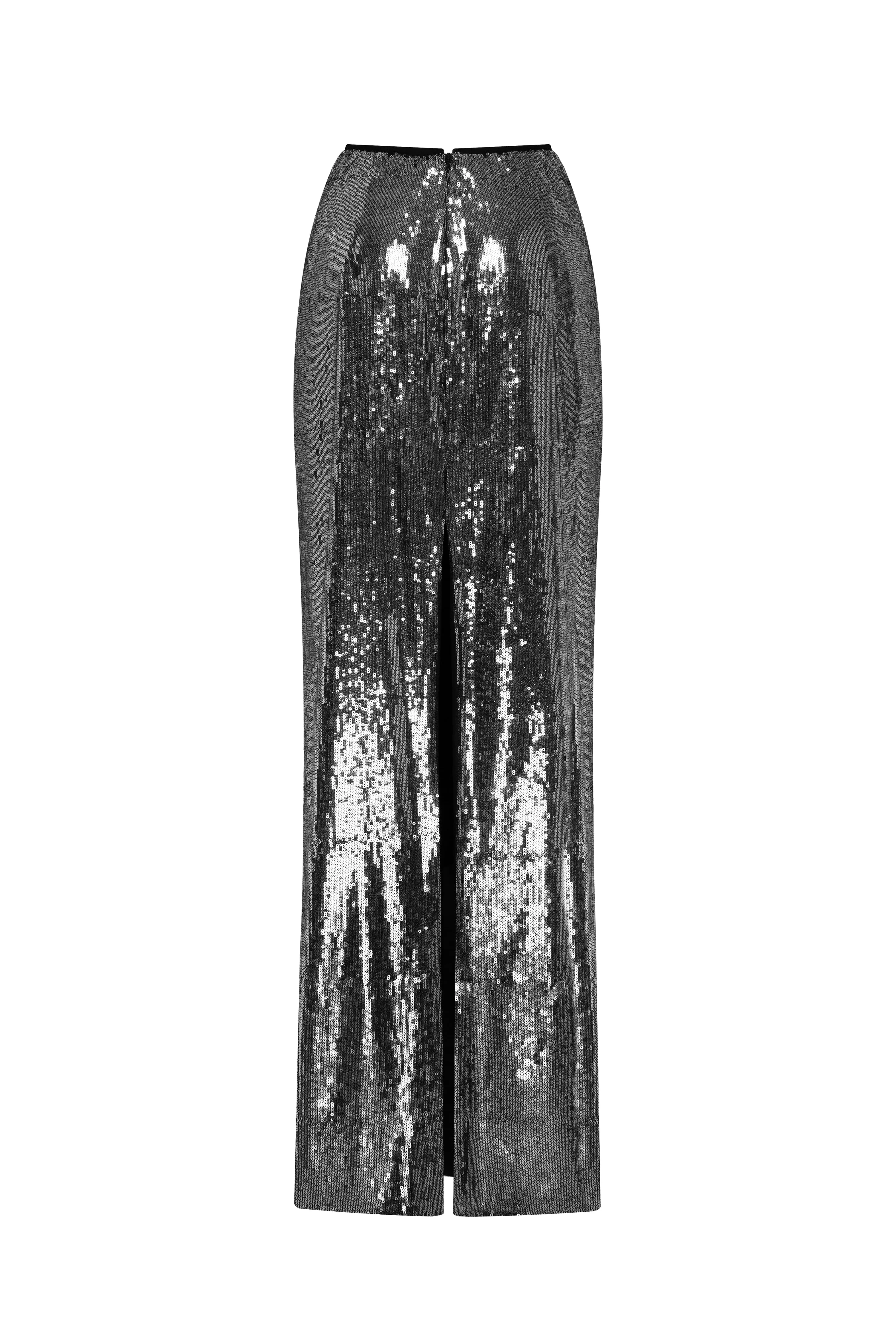 Dramatic fitted sequined gray maxi skirt, Midnight Walk sold by Milla product image thumbnail 3