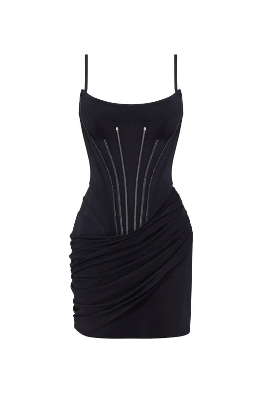 Chic fitted corset mini dress, Parisienne sold by Milla