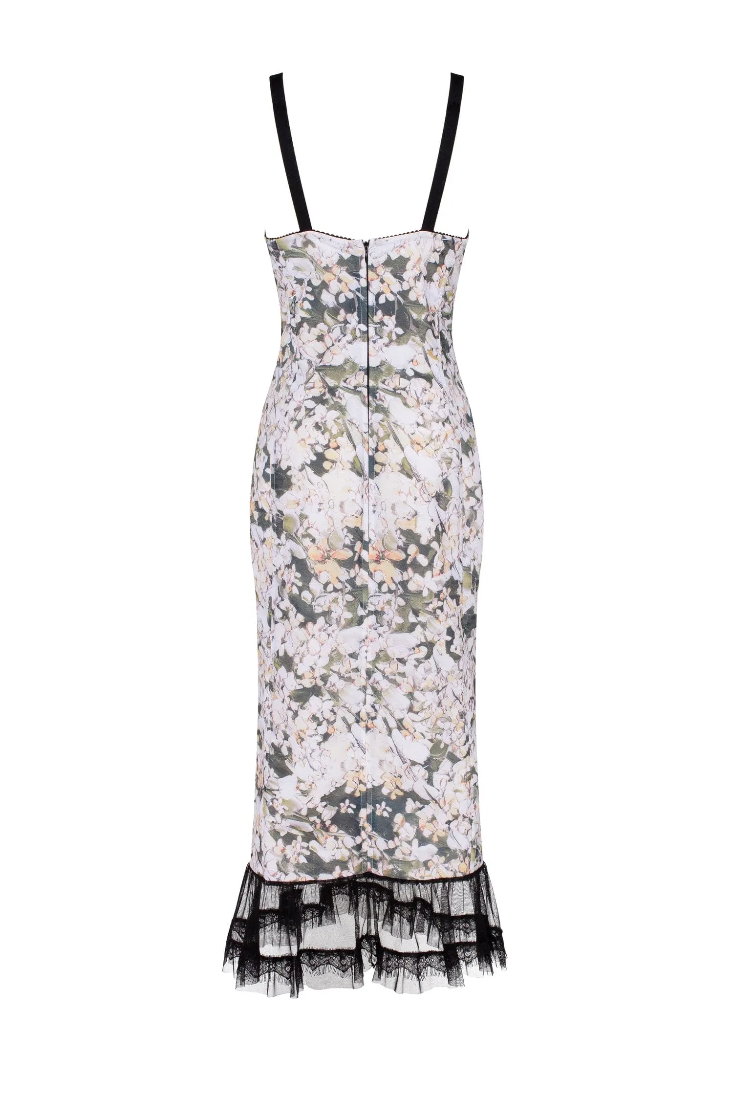 Floral midi dress with puffy tulle hem sold by Milla product image thumbnail 3