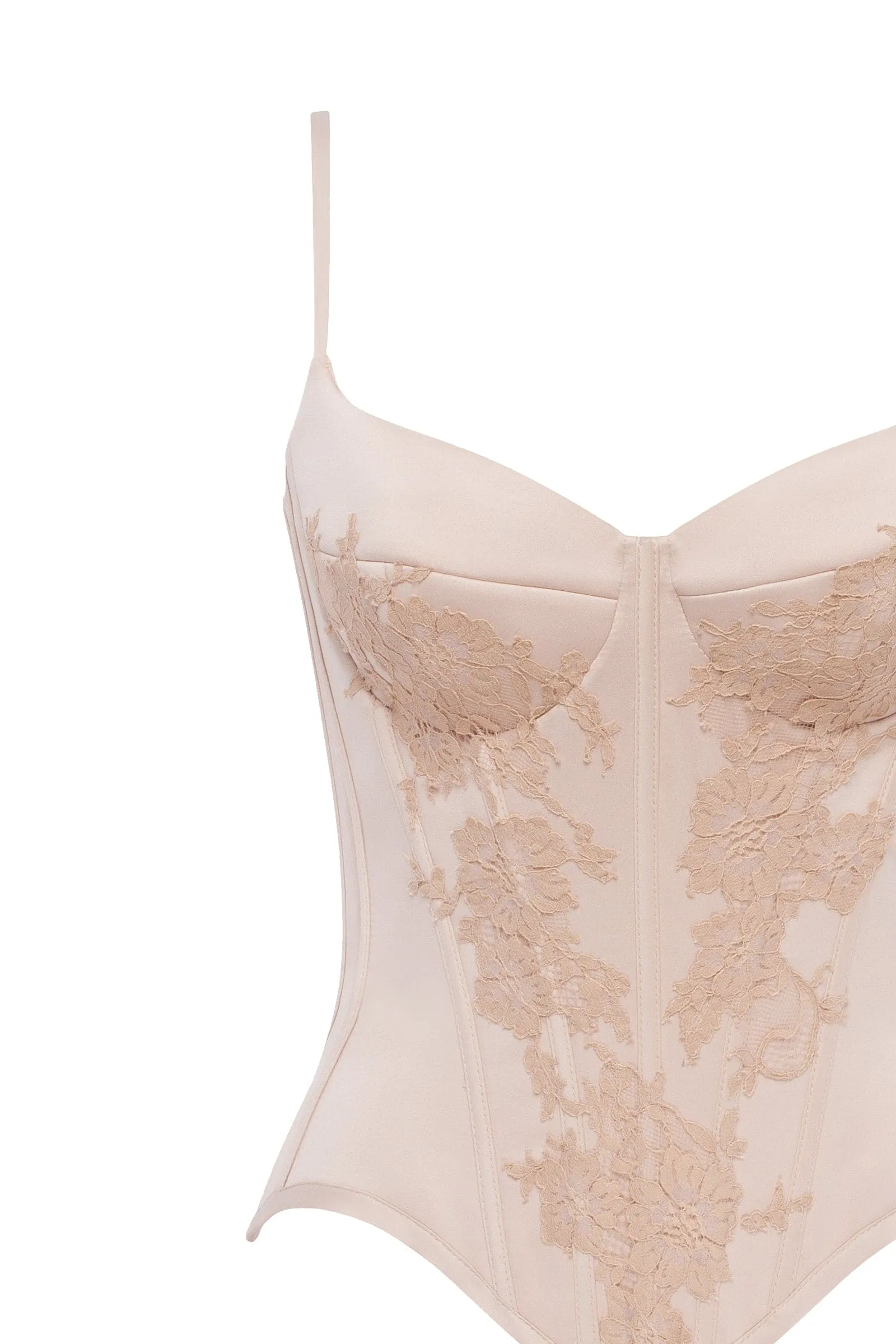 Beige sculpting lace corset, Parisienne sold by Milla product image thumbnail 5