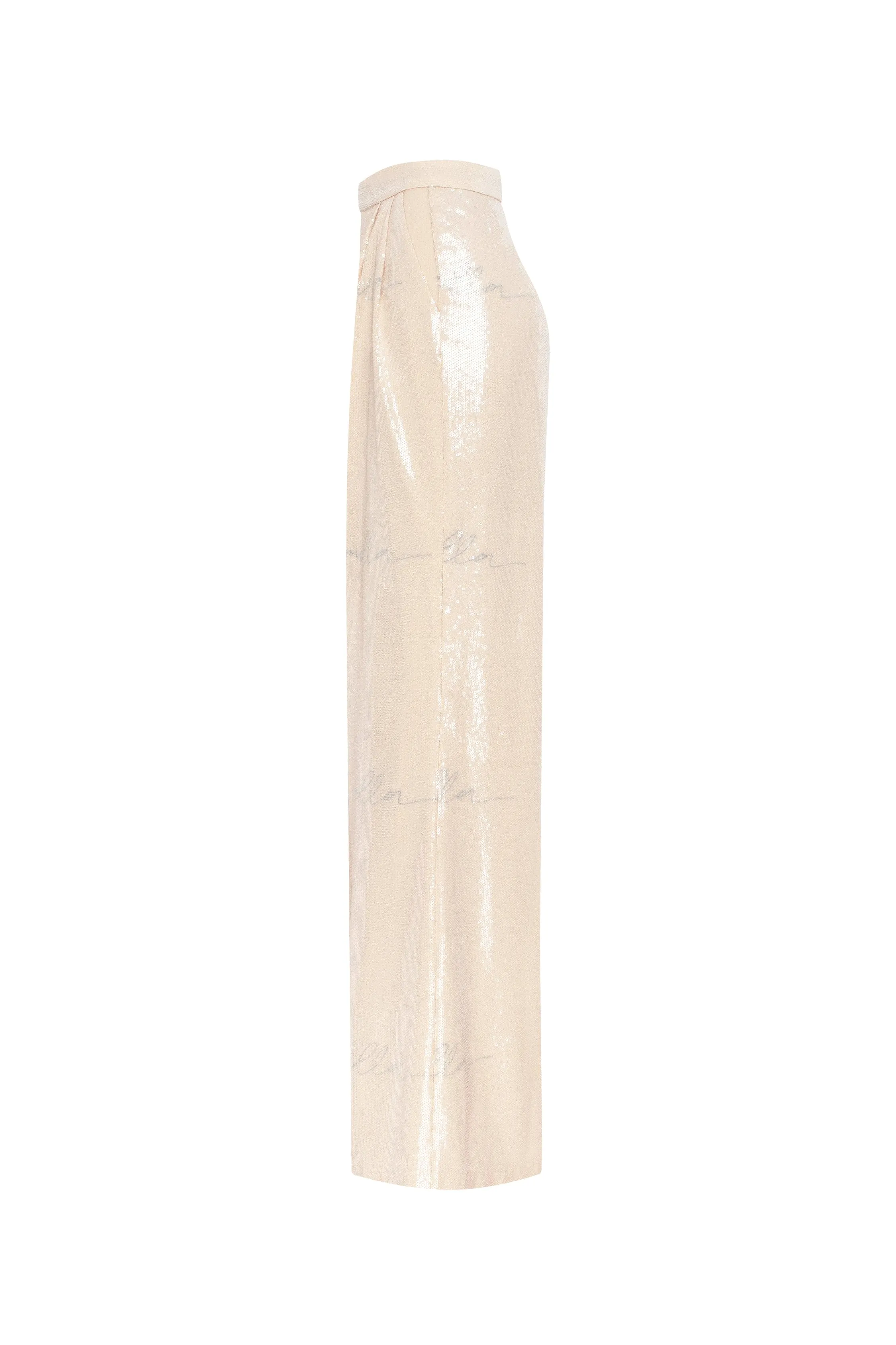 Sparkling beige trousers with Milla's signature, Xo Xo sold by Milla product image thumbnail 5