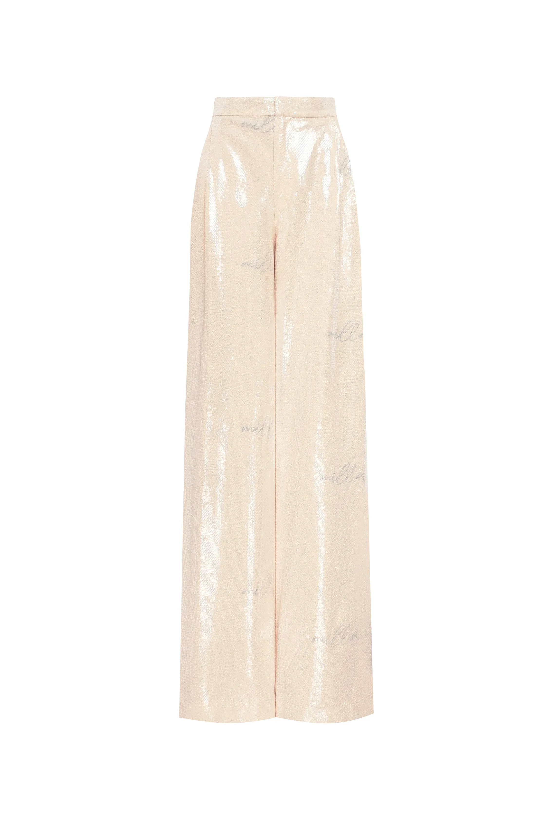 Sparkling beige trousers with Milla's signature, Xo Xo sold by Milla